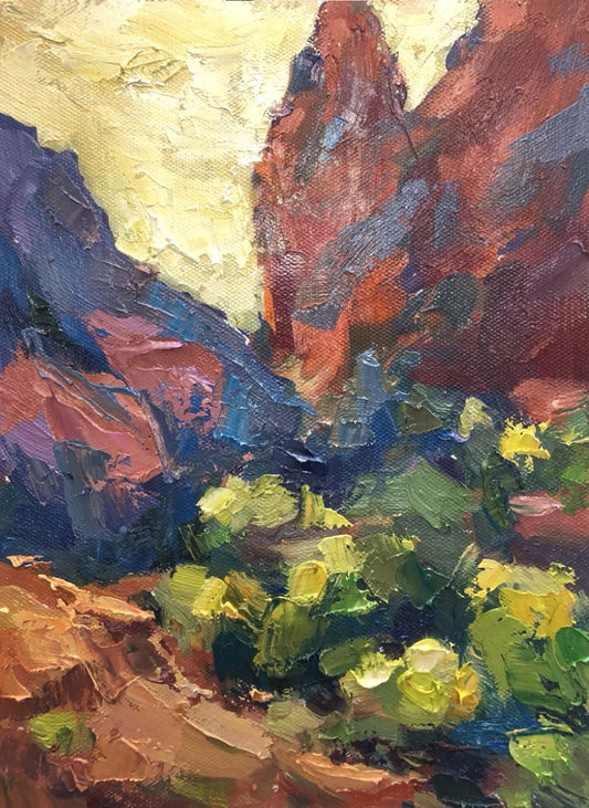 How to Paint A Landscape Oil Painting with a Brush and Palette Knife