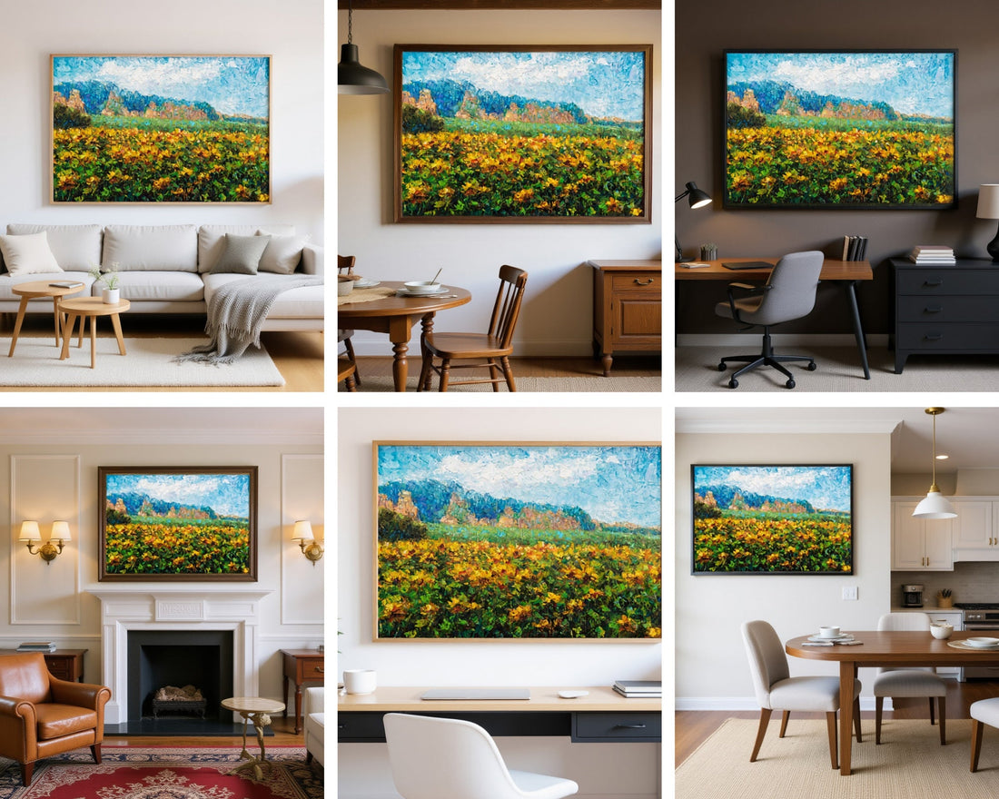 Bringing Life to Your Walls: Sunflowers Beneath the Cliffs