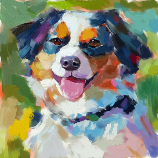 From Sketch to Masterpiece: My Journey Creating a Vibrant Digital Dog Portrait