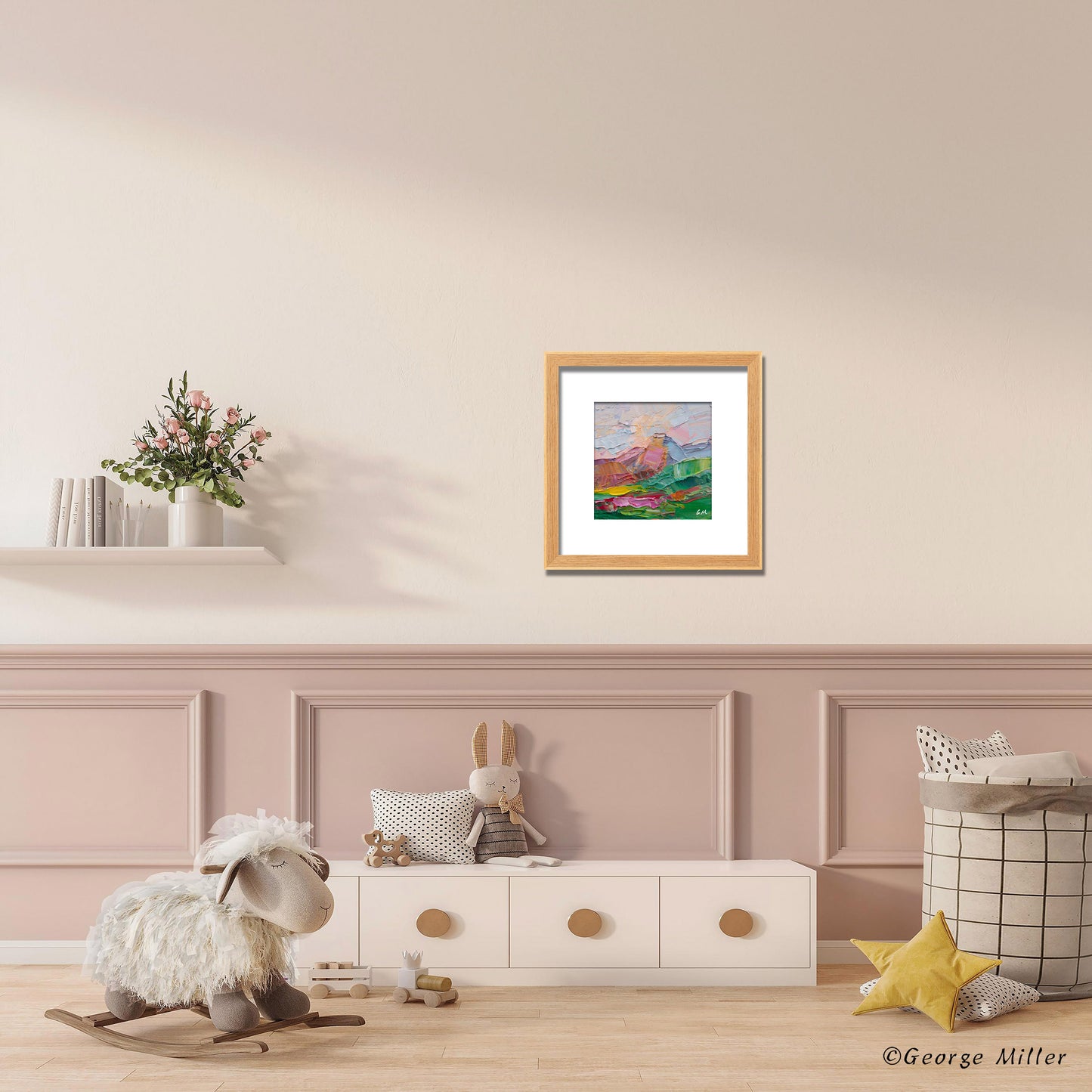 Textured Abstract Landscape Painting Original Artwork Modern Expressionist Oil on Canvas