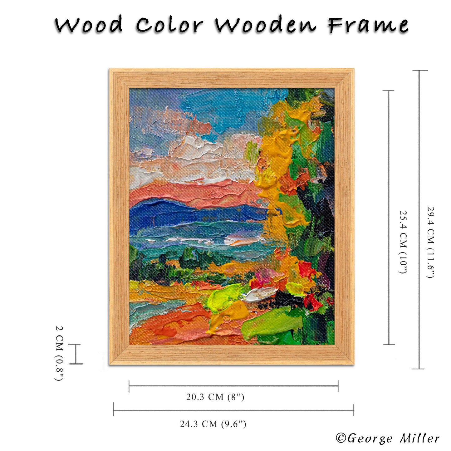 Sunset Tapestry: An Original Impasto Landscape Painting - Fiery Sunset Painting, Original Oil on Canvas, Impasto Landscape Art - GeorgeMillerArt