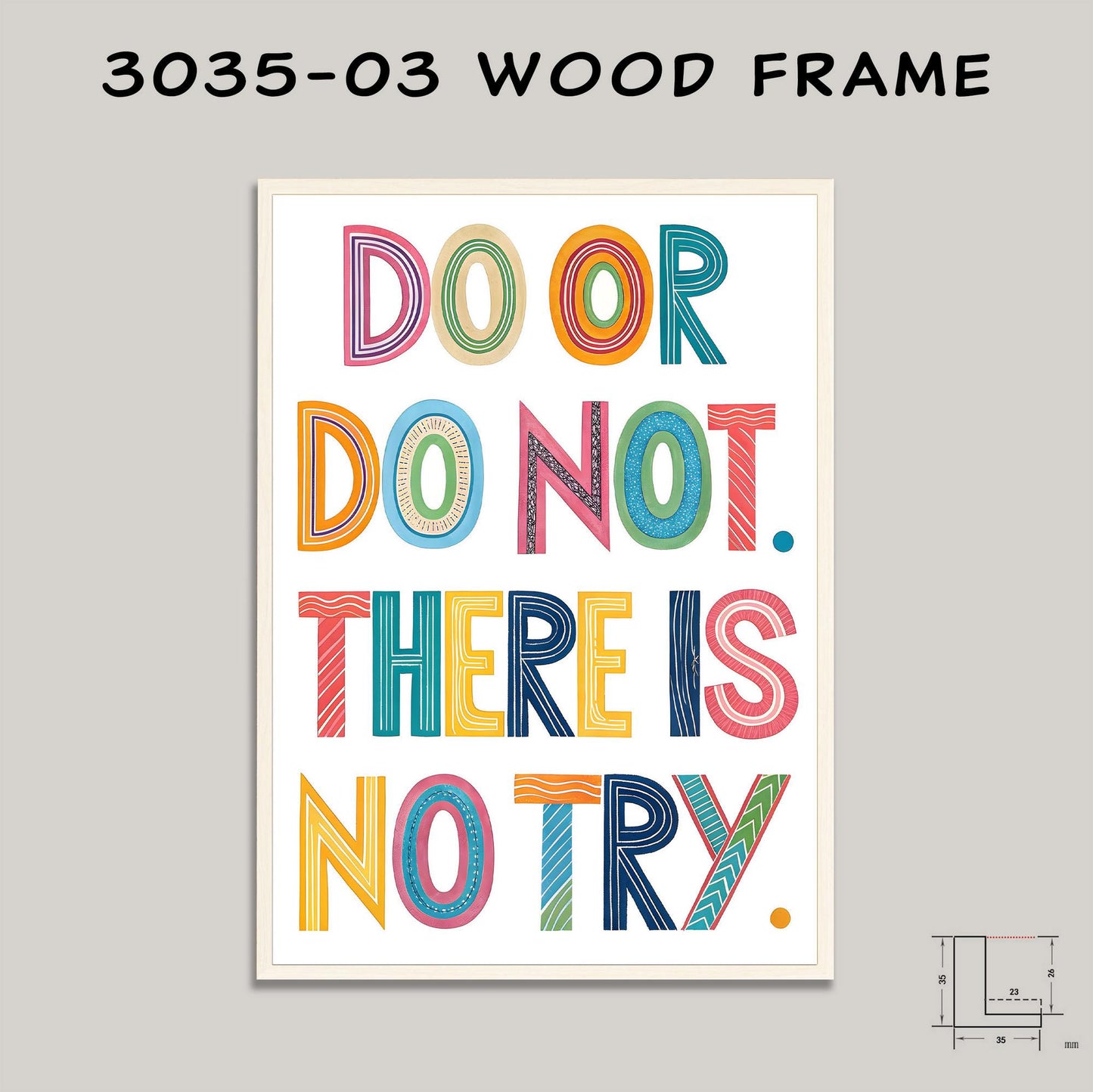 Yoda Inspired Motivational Print - Do Or Do Not - Whimsical Canvas Wall Decor