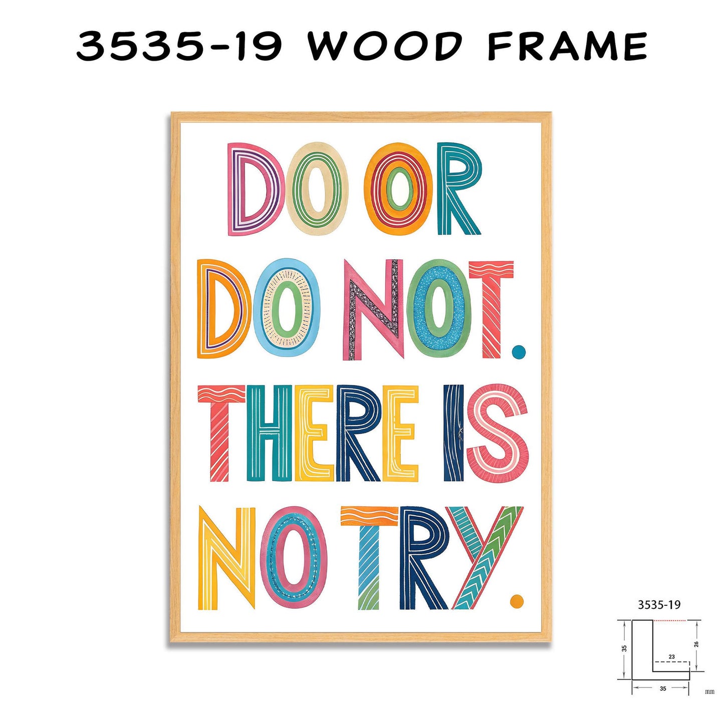 Determination Booster Art - Do Or Do Not Quote - Colorful George Miller Typography