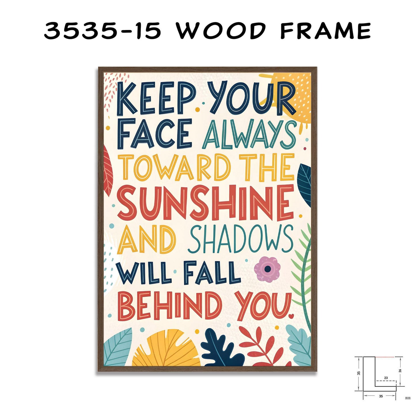 Colorful Quote Canvas | Sunshine Inspiration | Modern Typography | Positive Wall Art | Home Decor Print