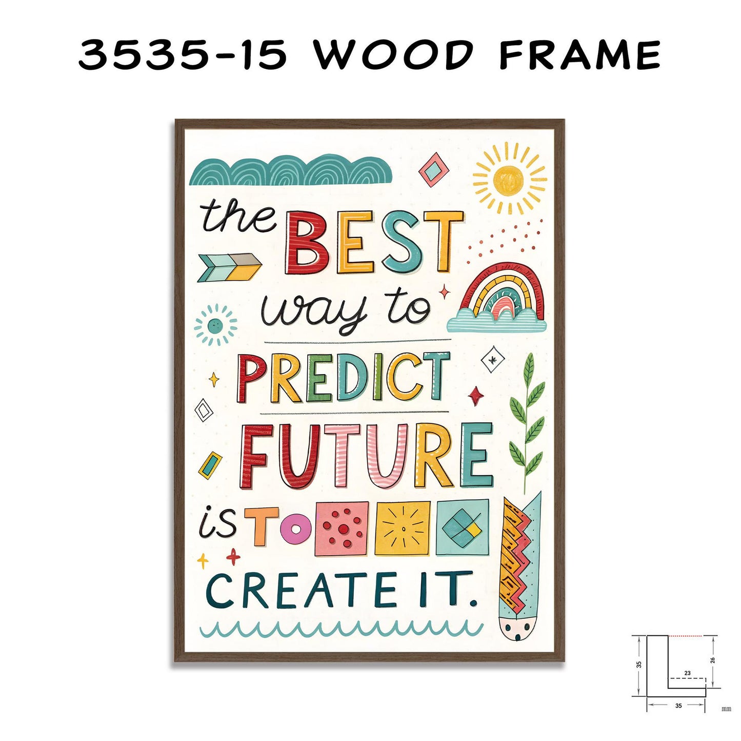 Positive Affirmation Art | Future Typography | Colorful Inspirational Print | Creative Space | Canvas or Digital