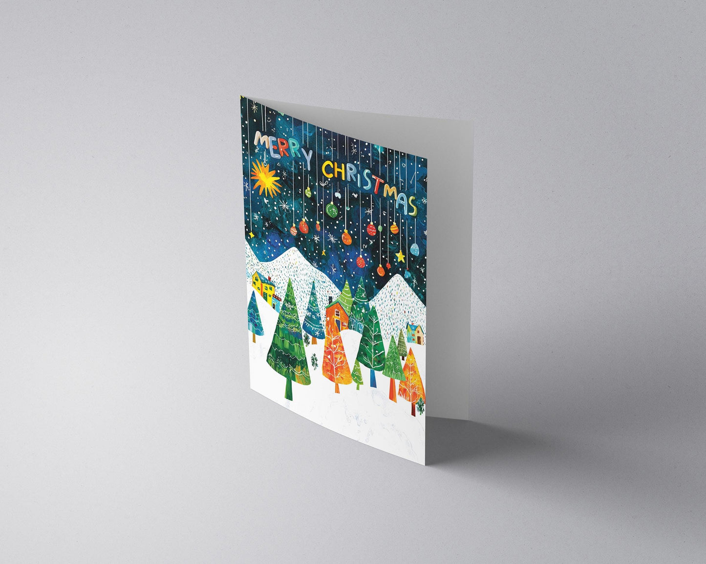 Colorful Winter Scene Cards | George Miller Christmas Collection | 10 Artistic Greetings