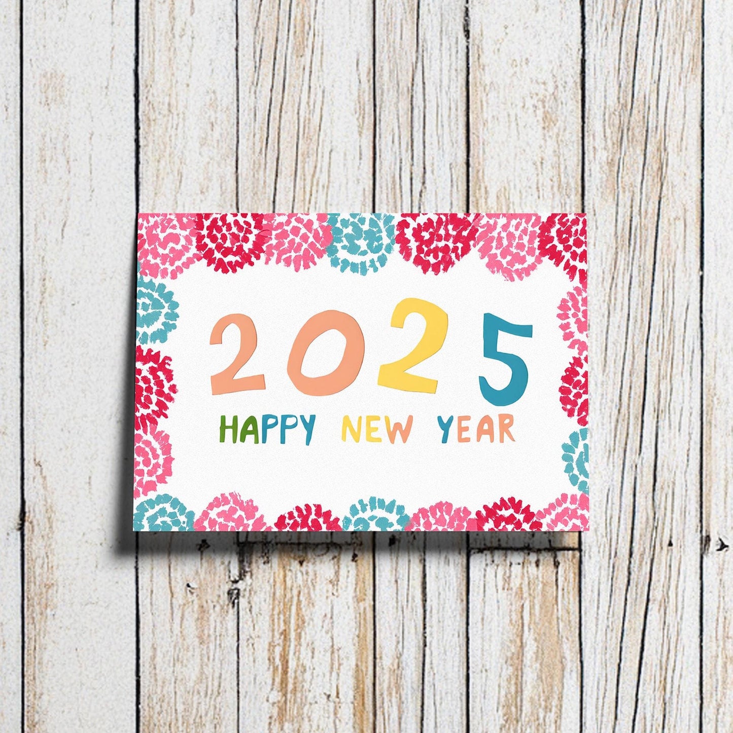 Vibrant Happy New Year Cards | Artistic 2025 Digital Greetings
