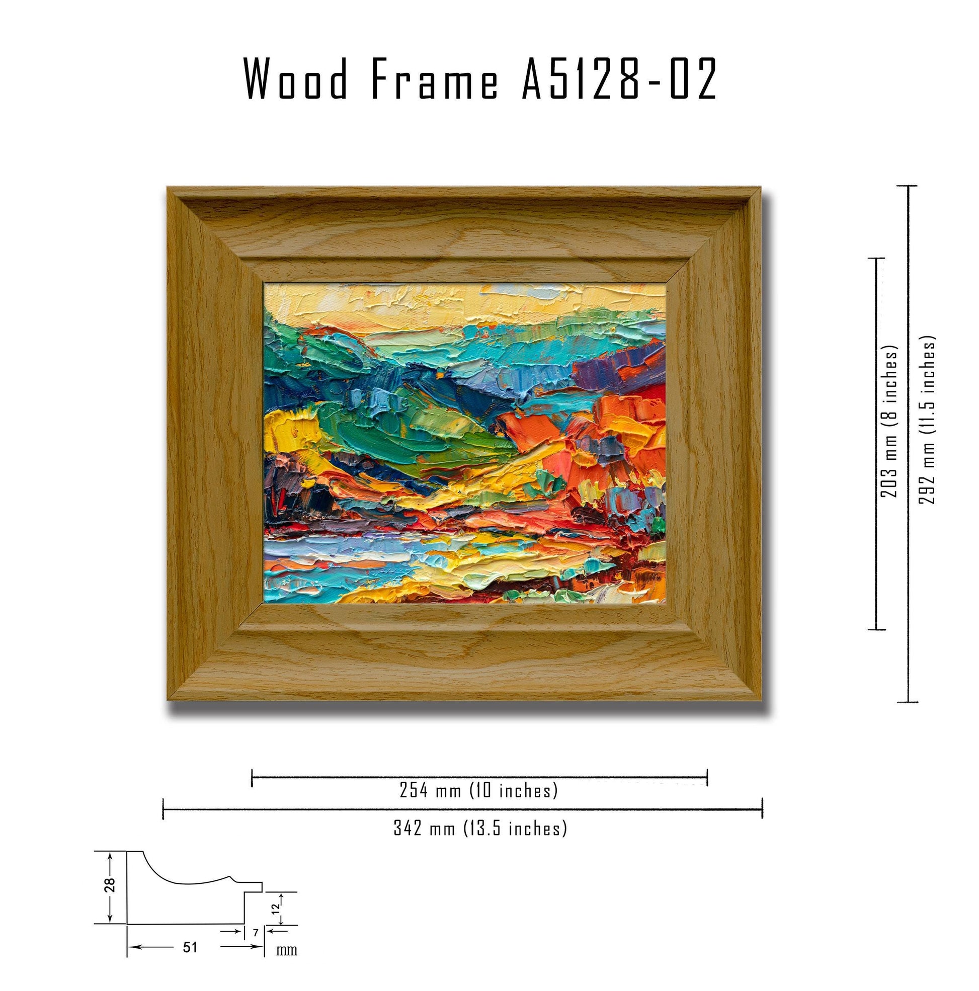 Palette Knife Landscape Original Oil Painting Small Textured Art Vibrant Contemporary Artwork