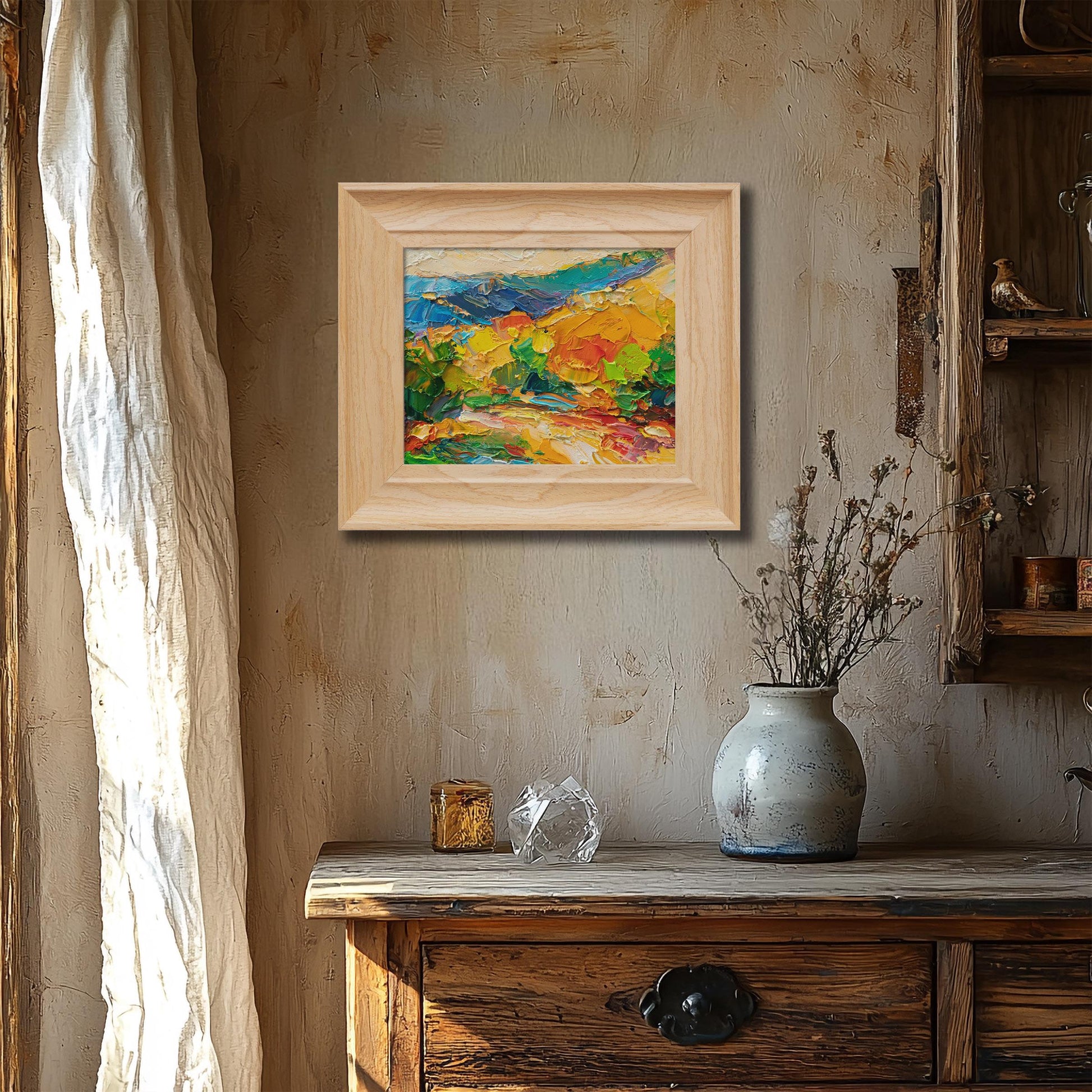 Striking "Vibrant Landscape Masterpiece" - Original Textured Art Piece