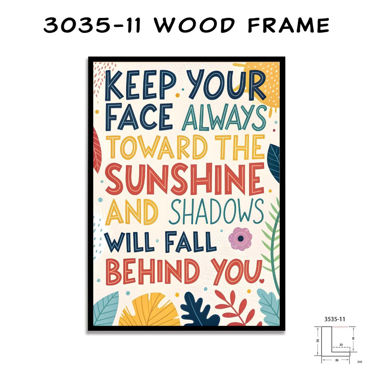 Positive Affirmation Art | Sunshine Typography | Colorful Inspirational Print | Home Office | Canvas or Digital