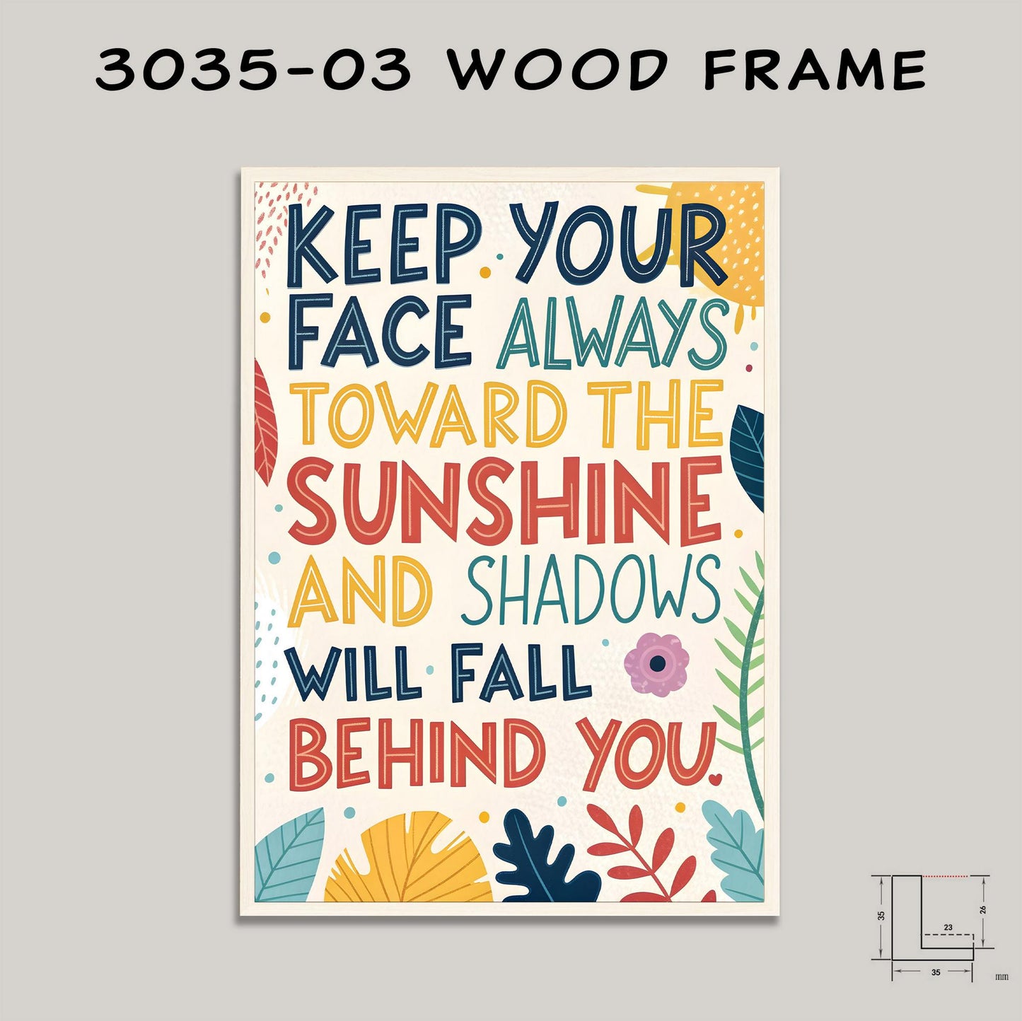Nursery Wall Art | Keep Your Face Toward Sunshine | Colorful Typography | Inspirational Print | Canvas Decor