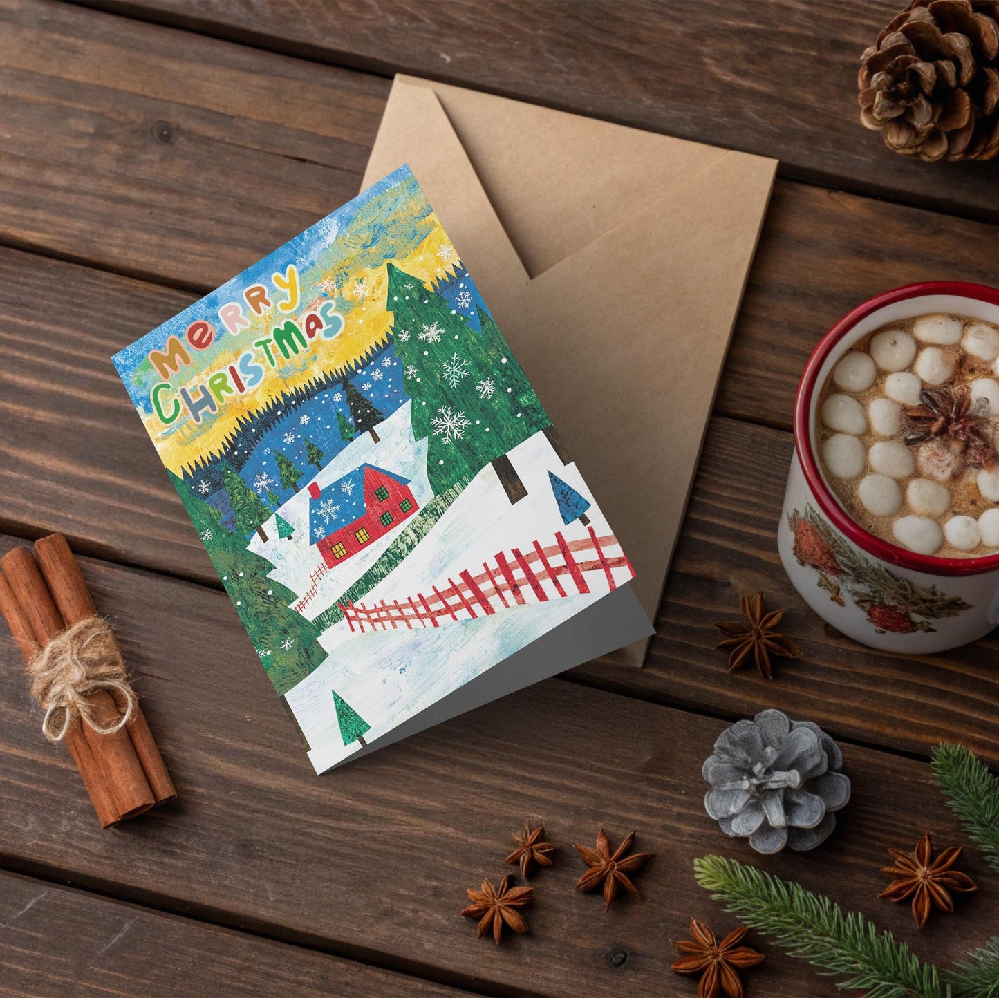 Handcrafted Christmas Card Pack | George Miller Whimsical Art | 10 Festive Illustrations