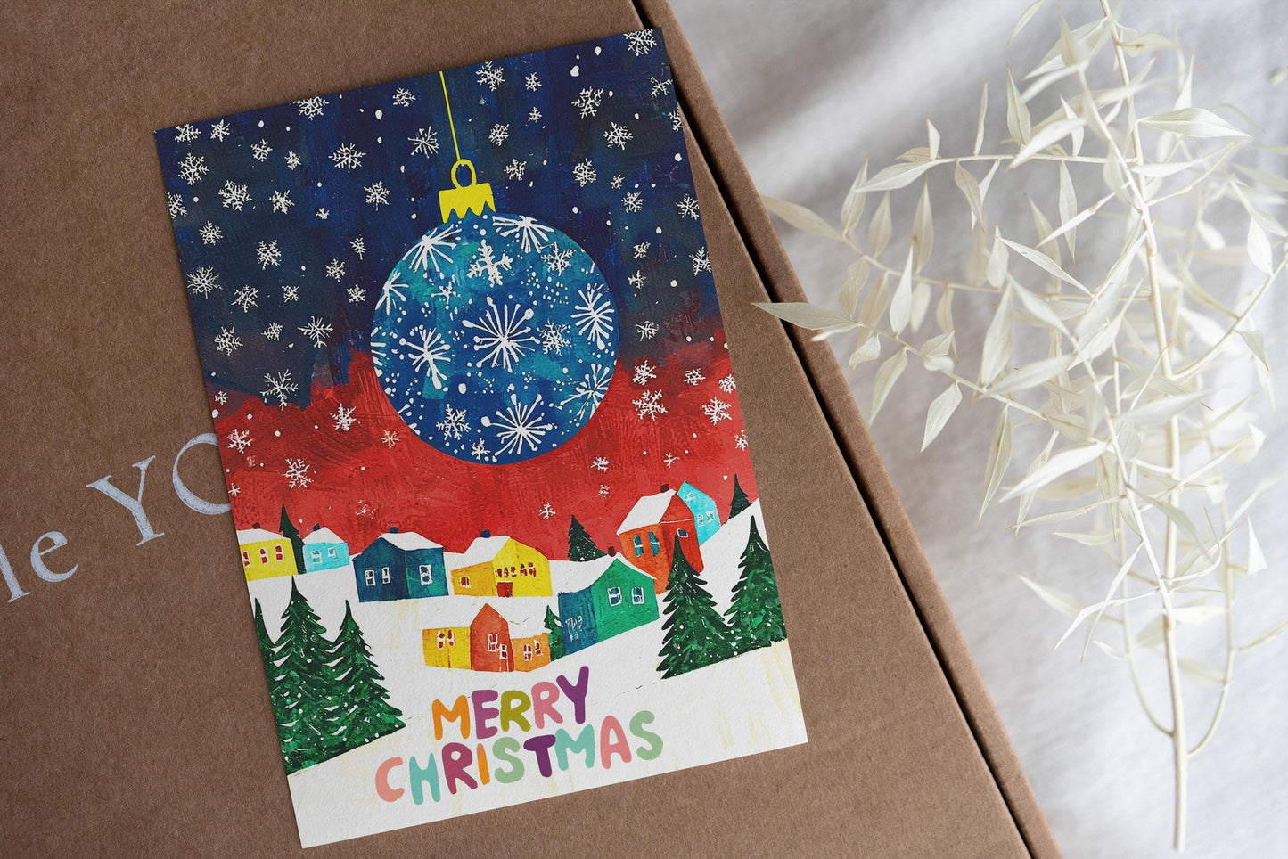 Colorful Winter Scene Cards | George Miller Christmas Collection | 10 Artistic Greetings