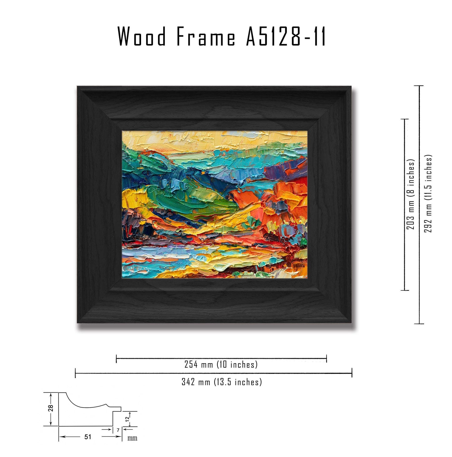 Palette Knife Landscape Original Oil Painting Small Textured Art Vibrant Contemporary Artwork