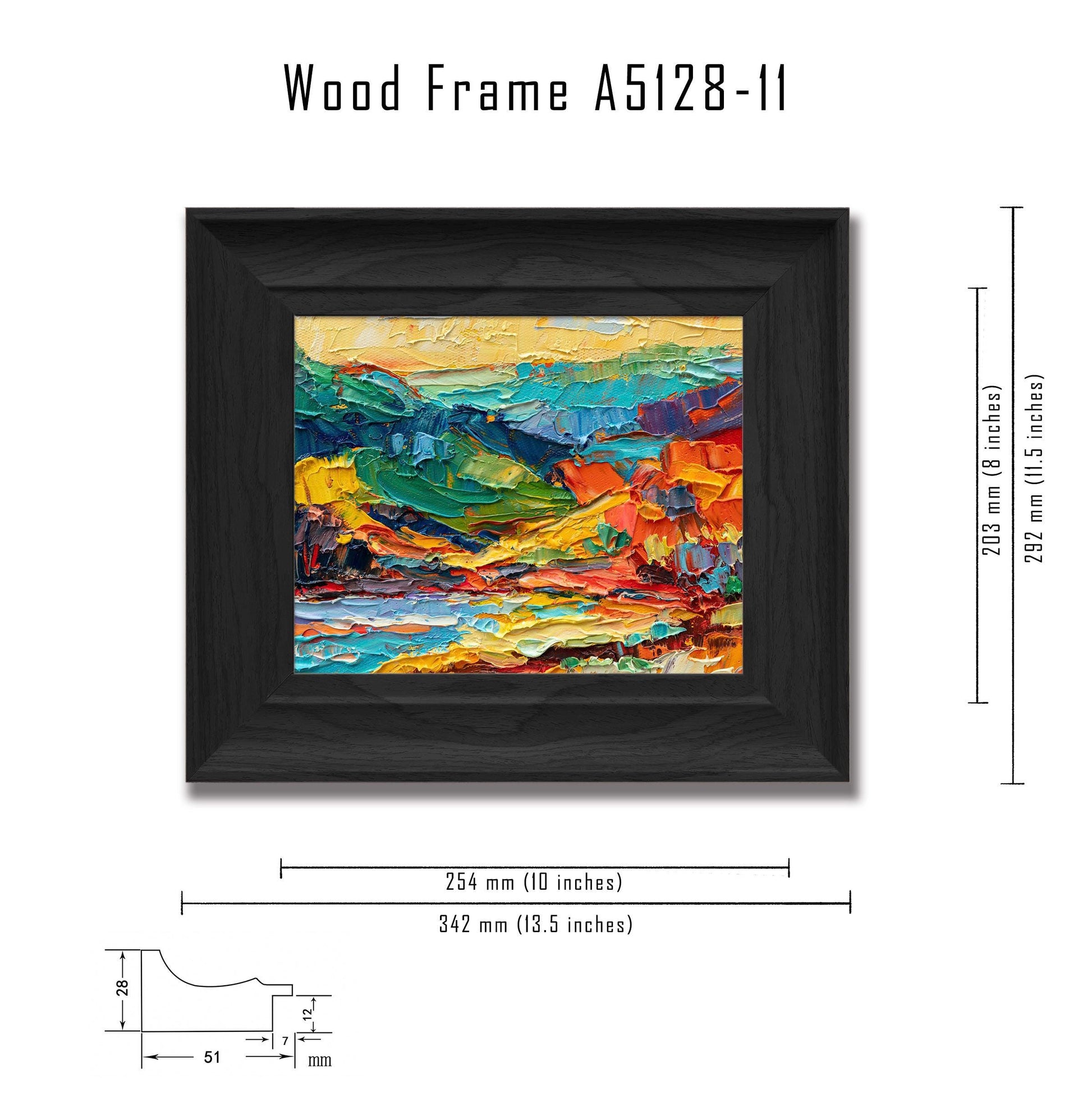 Palette Knife Landscape Original Oil Painting Small Textured Art Vibrant Contemporary Artwork