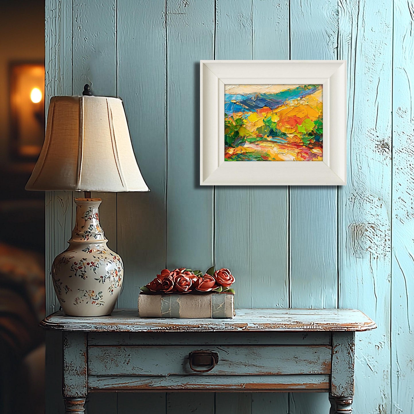 "Vibrant Landscape Masterpiece" - Modern Abstract Landscape Oil Painting