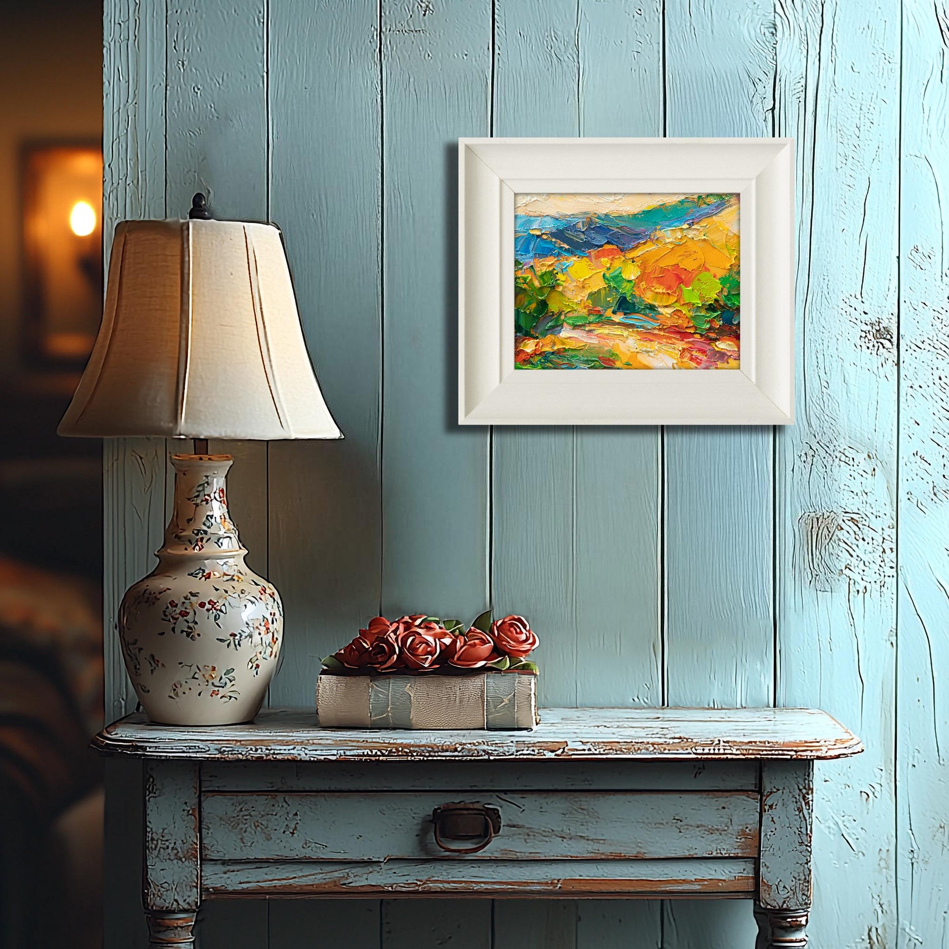 "Vibrant Landscape Masterpiece" - Modern Abstract Landscape Oil Painting