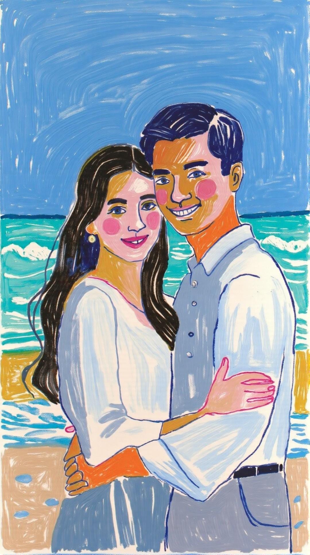 Custom Cartoon Portrait - Couple, Pet or Family Digital Download