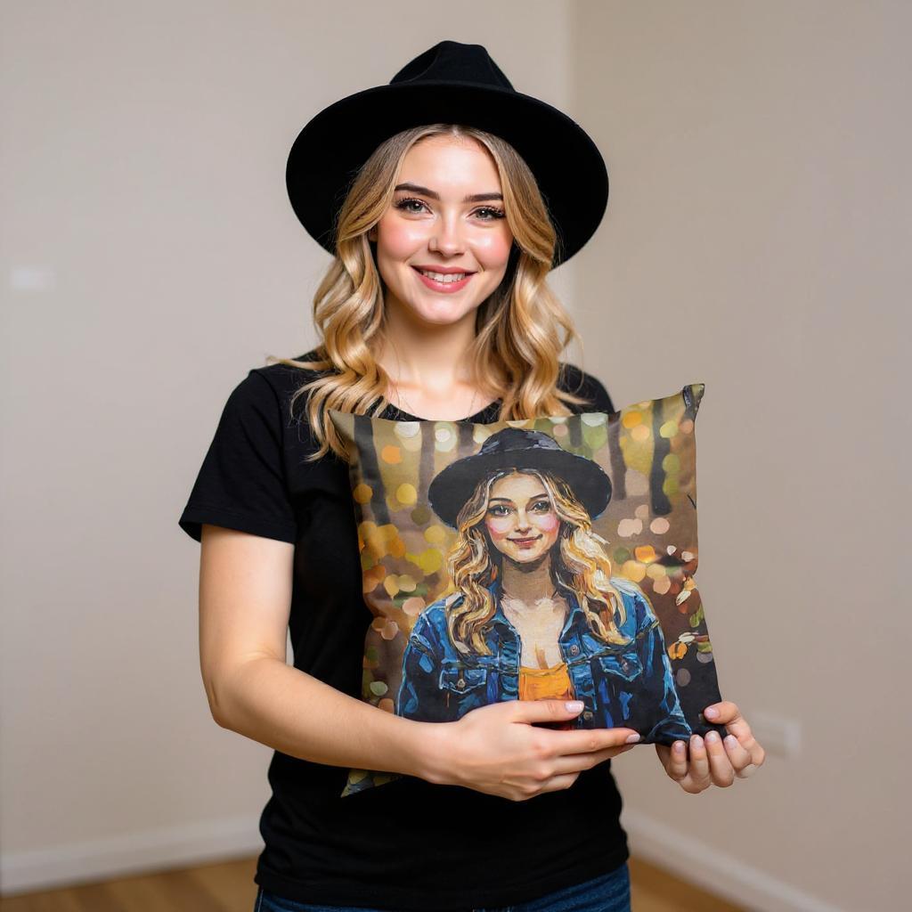 Oil Style Portrait Pillow - Pet or Human Custom Pillow from Image