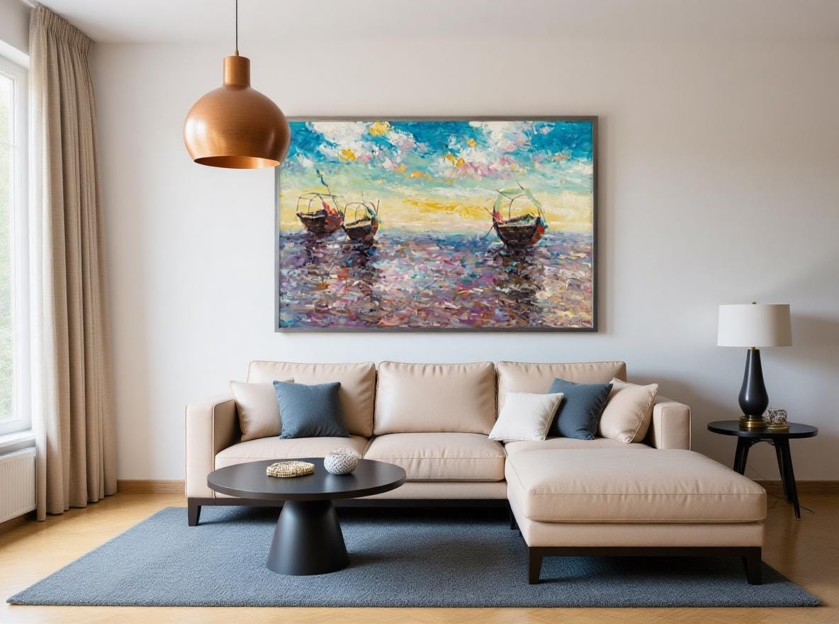 Landscape Oil Painting, Large Art, Painting Abstract, Original Art, Wall Decor, Wall Decor, Canvas Painting, Contemporary Painting - GeorgeMillerArt
