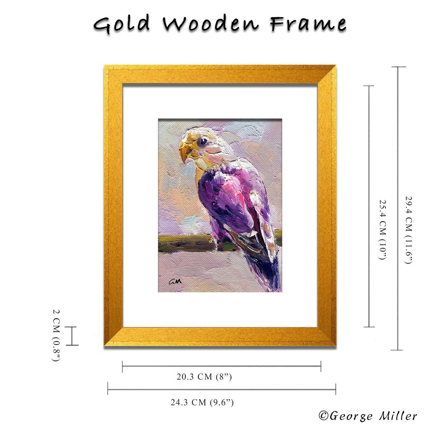 Modern Art Exotic Bird Painting Palette Knife Technique Vibrant Parrot Portrait