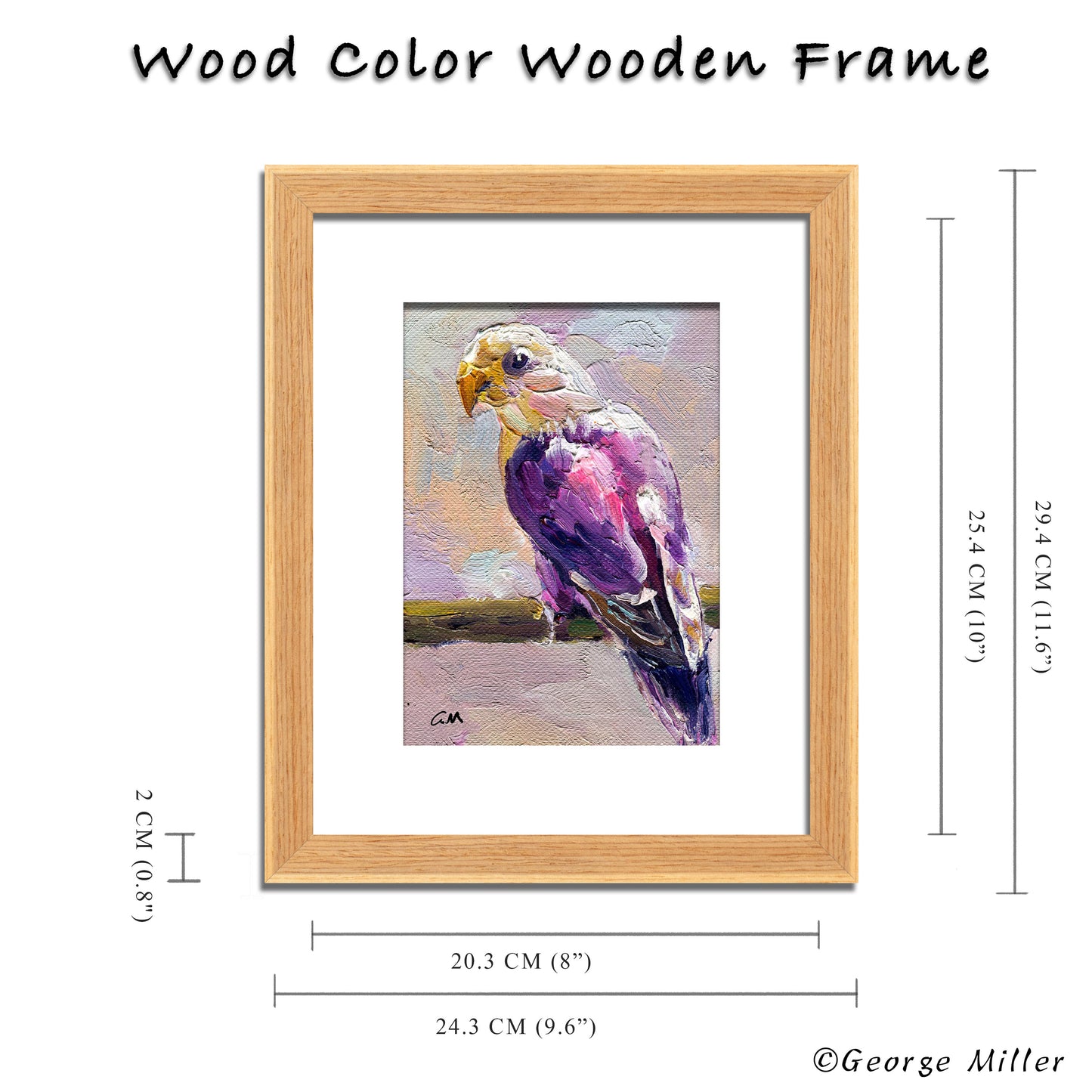 Modern Art Exotic Bird Painting Palette Knife Technique Vibrant Parrot Portrait