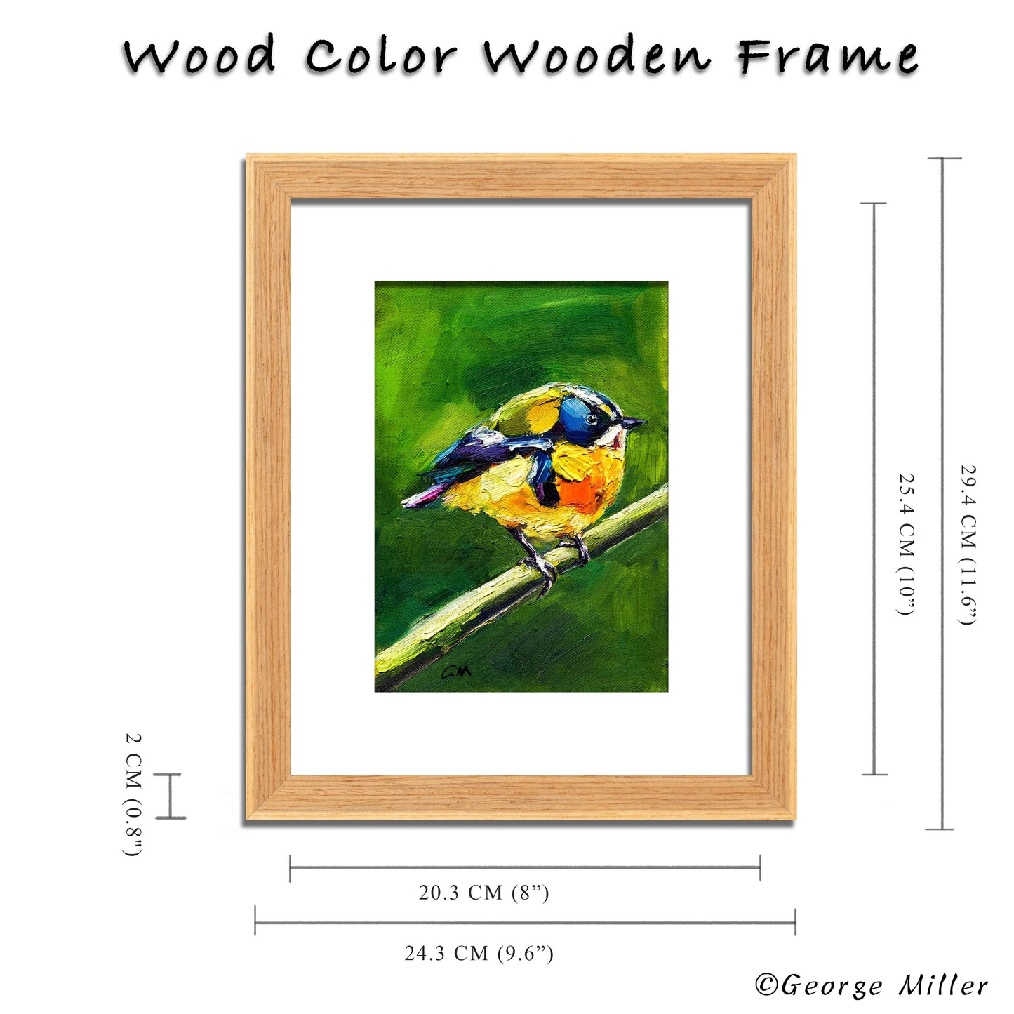 Textured Bird Art, Small Impasto Painting, Original Oil Painting, Colorful Bird Art