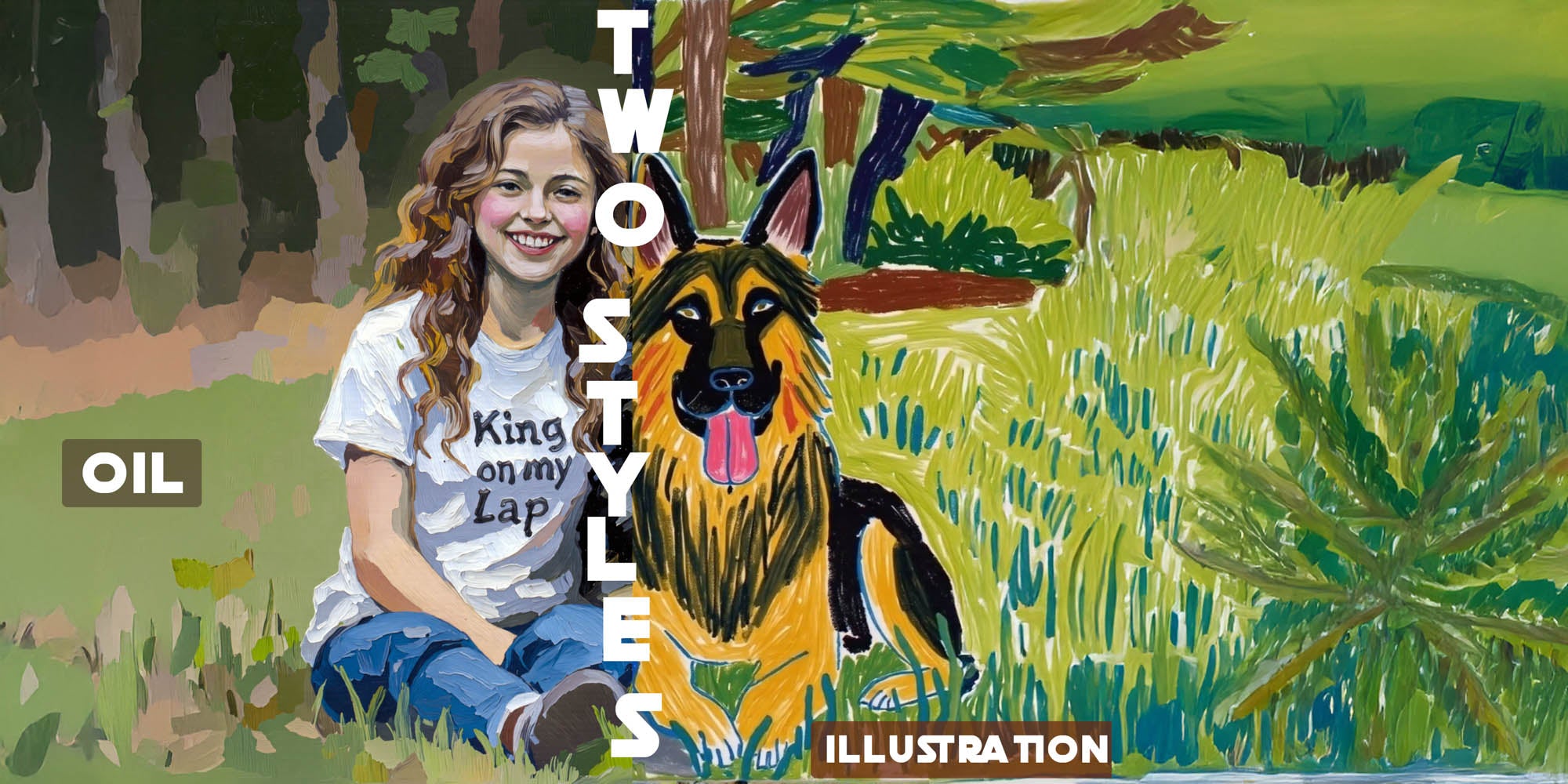 Two Styles: Choose between a textured oil painting style or a free-flowing illustration style for your custom digital portrait.