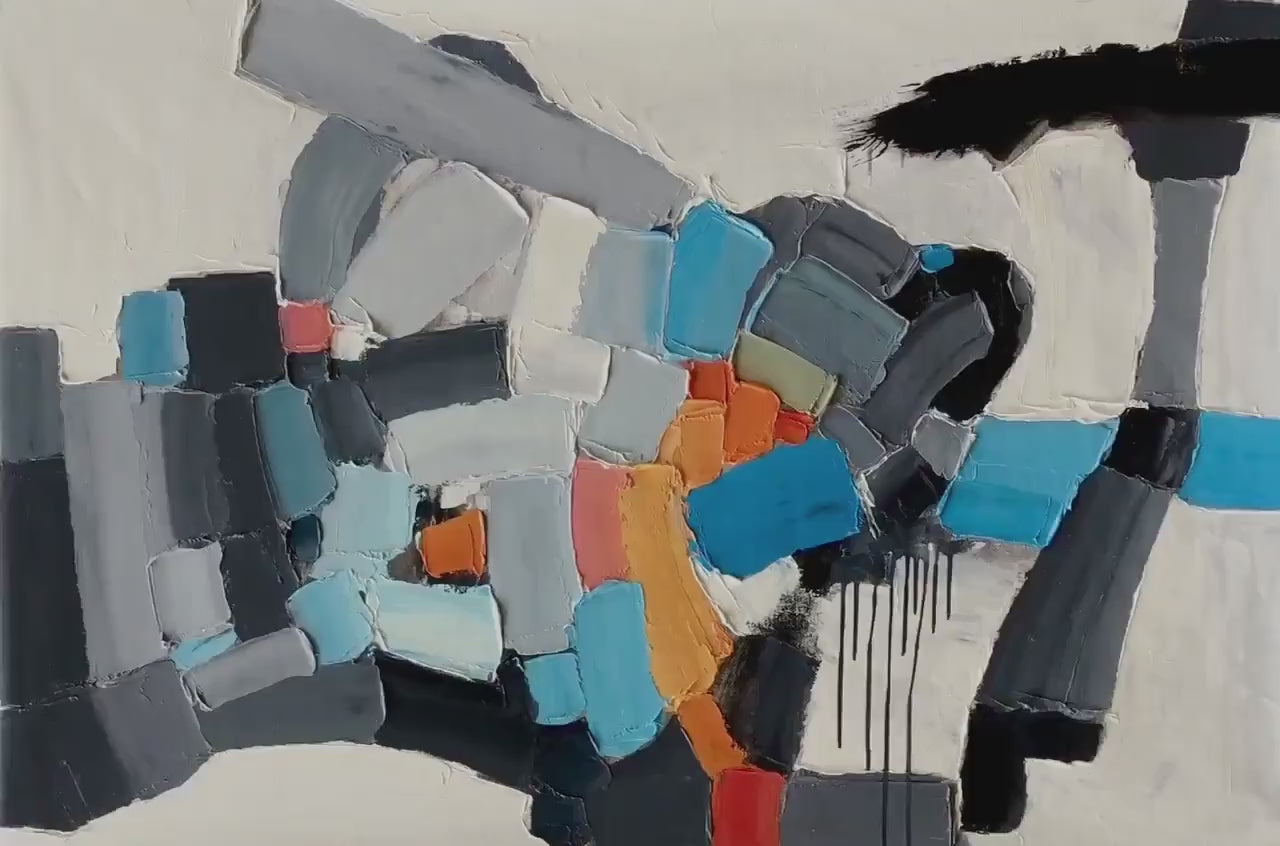 Abstract Art, Large Abstract Painting, Contemporary Art, Canvas Wall Decor, Canvas Art, Original Abstract Painting, Black and White Art