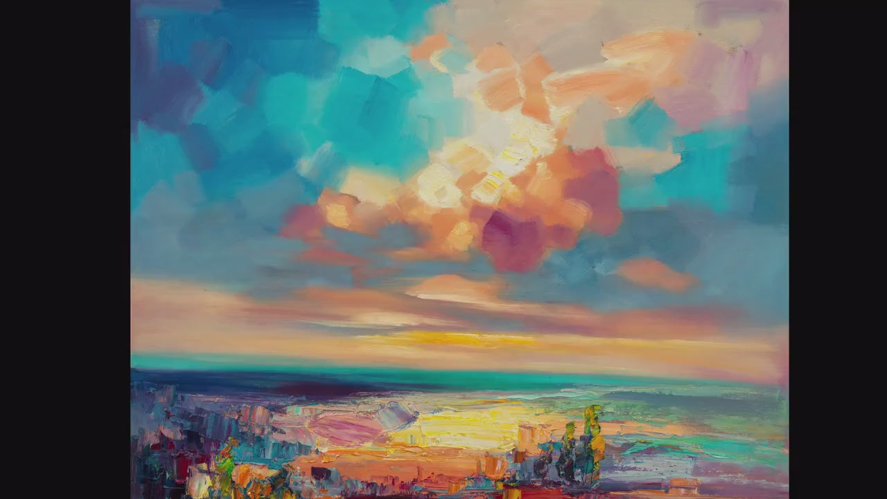 Abstract Landscape Oil Painting, Canvas Wall Art, Wall Art Painting, Landscape Wall Art, Large Canvas Art, Handmade Painting, Contemporary