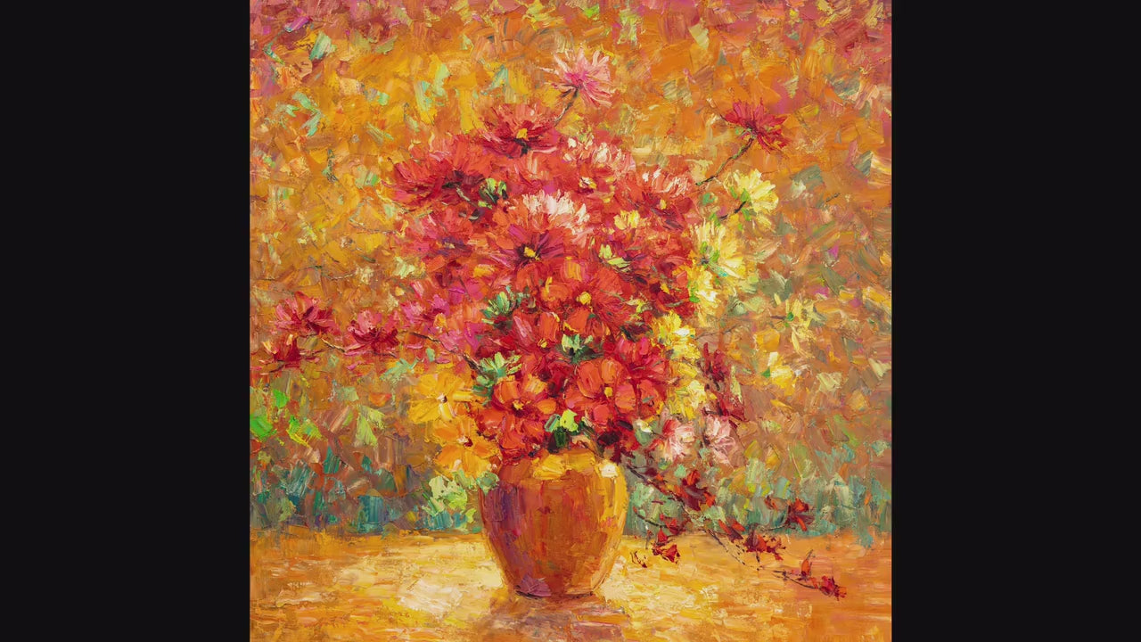 Floral Oil Painting, Wall Decor, Contemporary Art, Living Room Art, Floral Art, Original Art, Large Canvas Art, Canvas Art, Flower Painting