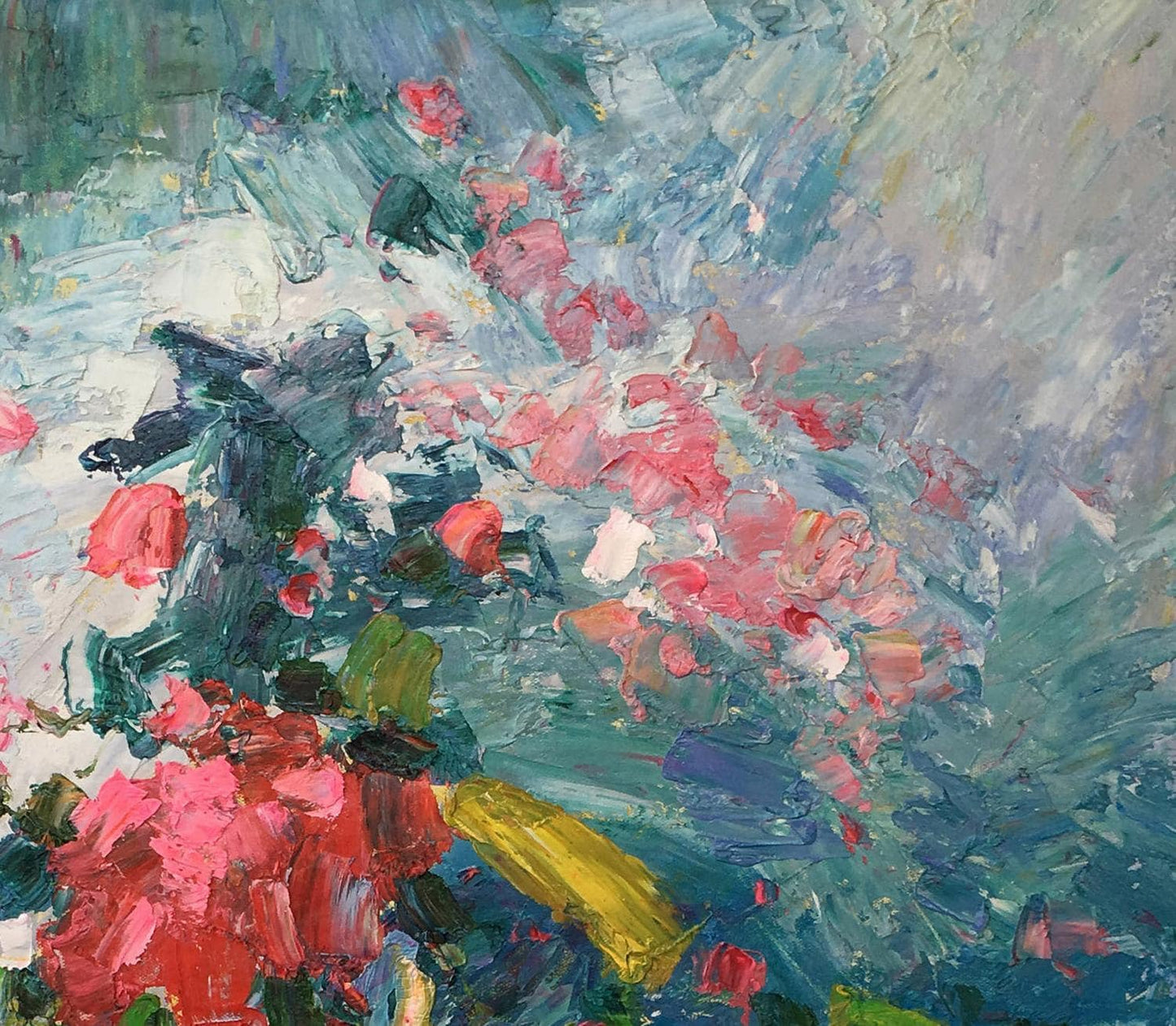 Palette Knife Flower Painting - Abstract Art - Large Canvas Wall Decor - Original Oil Painting - Ready to Ship - Textured