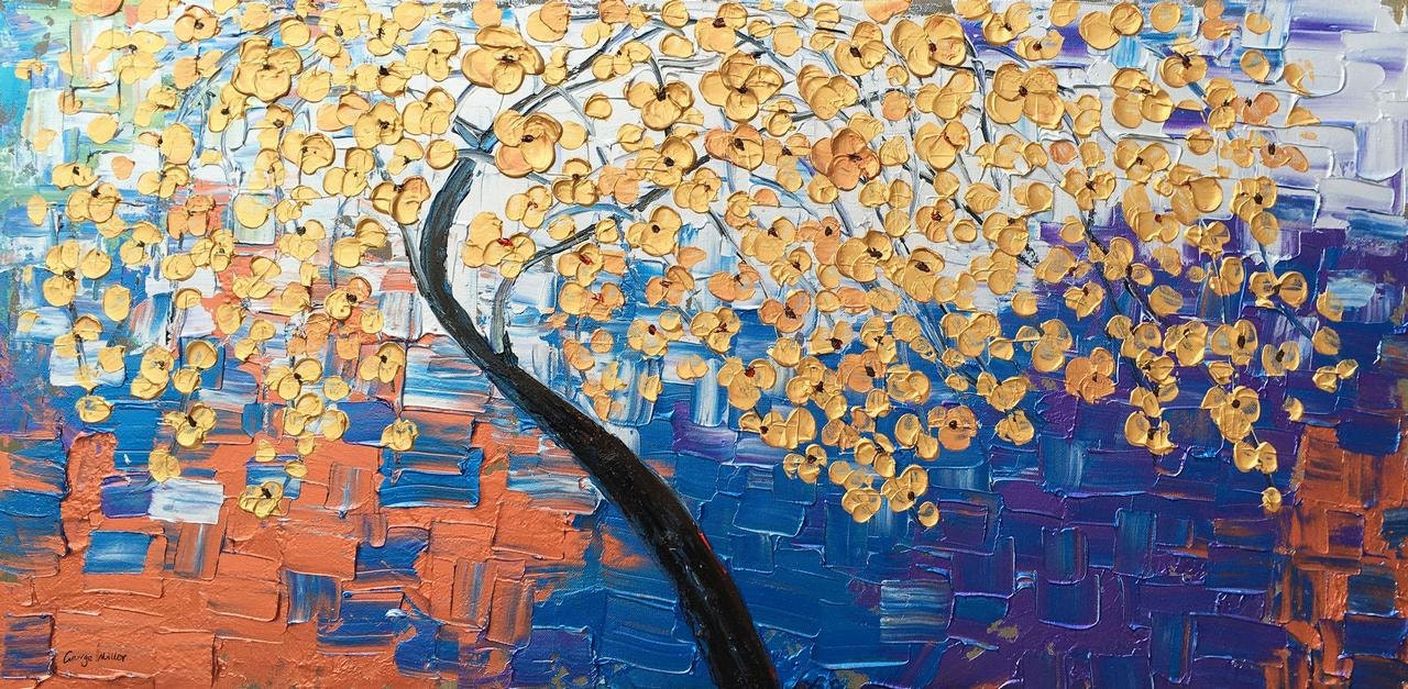 Flower Painting Canvas Painting Modern Painting Kitchen Wall Decor Abstract Tree Painting Painting Abstract Original Abstract Painting Large