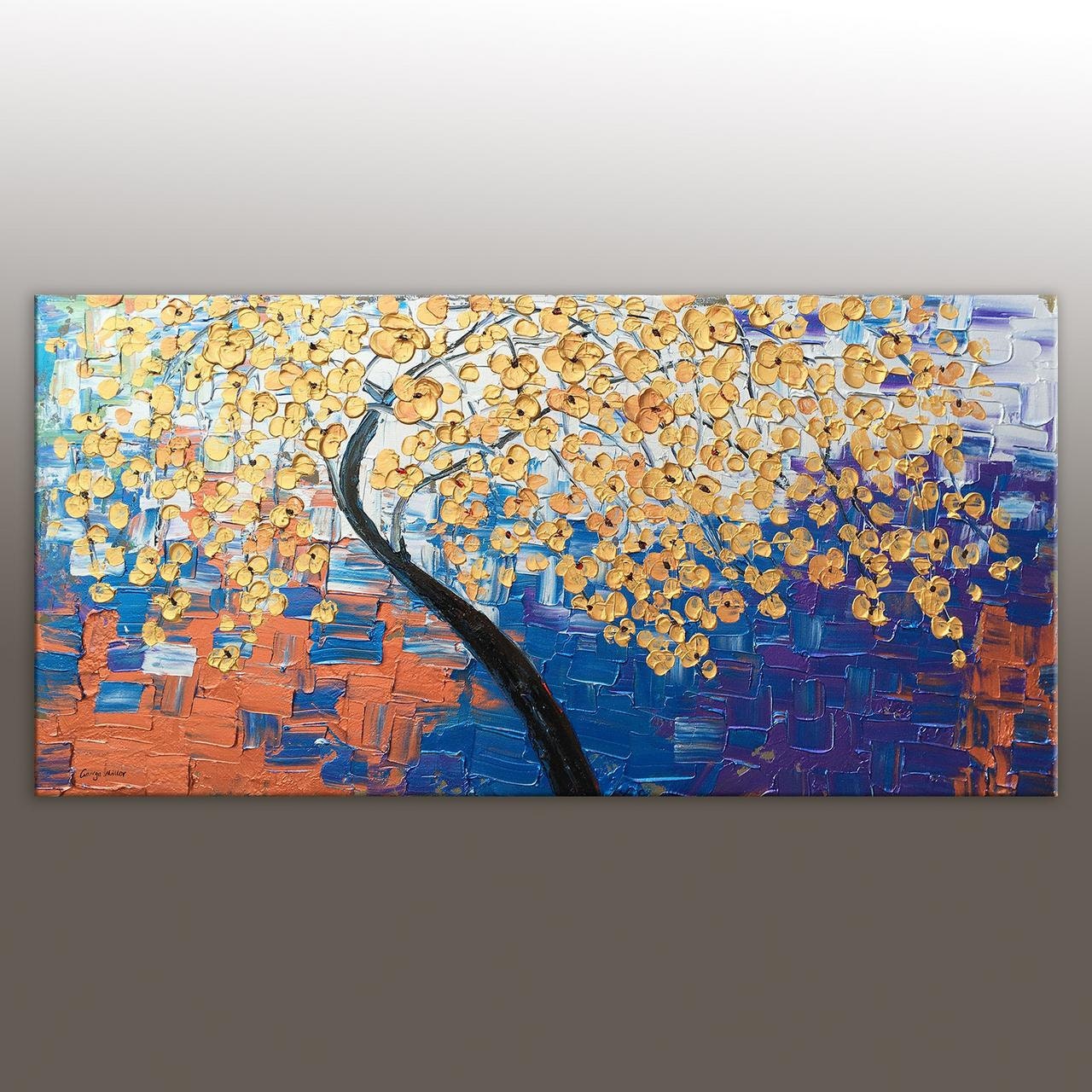 Flower Painting Canvas Painting Modern Painting Kitchen Wall Decor Abstract Tree Painting Painting Abstract Original Abstract Painting Large