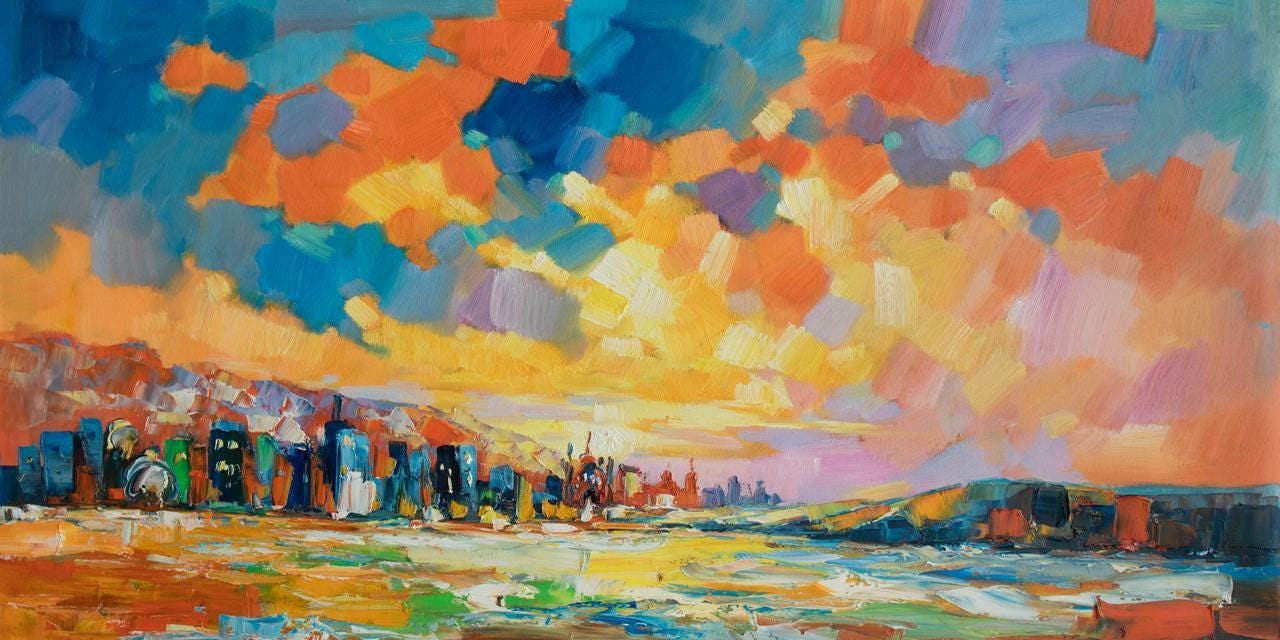 Original Oil Painting, Contemporary Art, Abstract Oil Painting, Family Wall Decor, Living Room Decor, Landscape Painting, Canvas Art