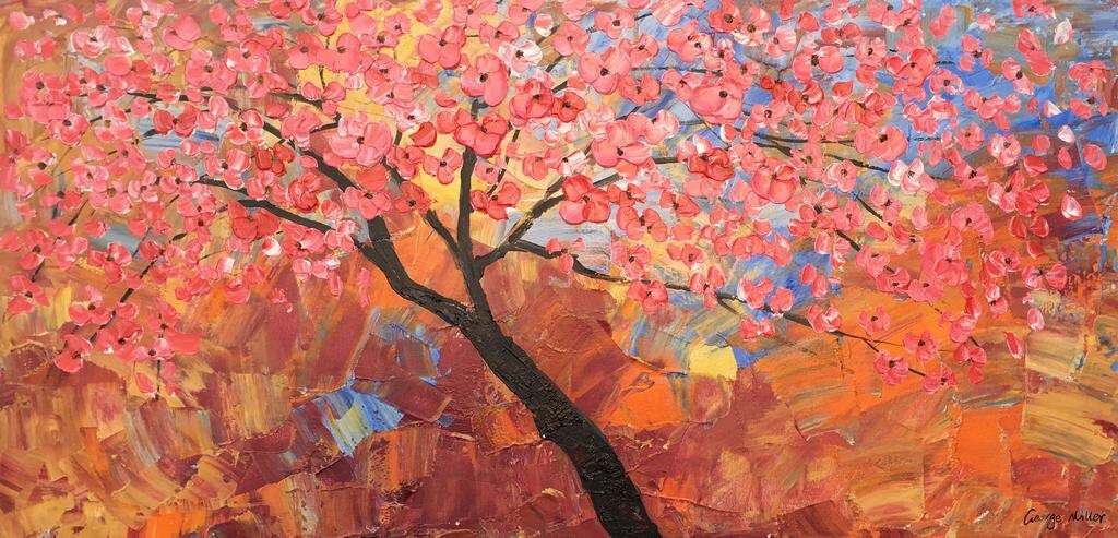 Oil Painting Large Abstract Painting Contemporary Art Original Artwork Flower Art Oil Painting Abstract Canvas Painting Tree Painting Floral