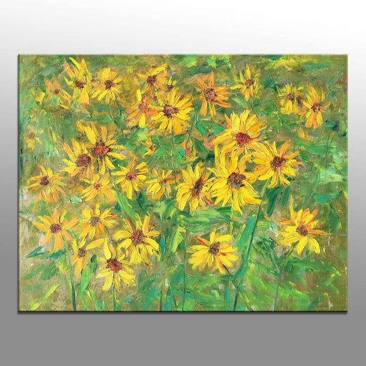 Flower Oil Painting, Large Abstract Painting, Modern Painting, Abstract Canvas Painting, Modern Wall Art, Floral Art, Living Room Art