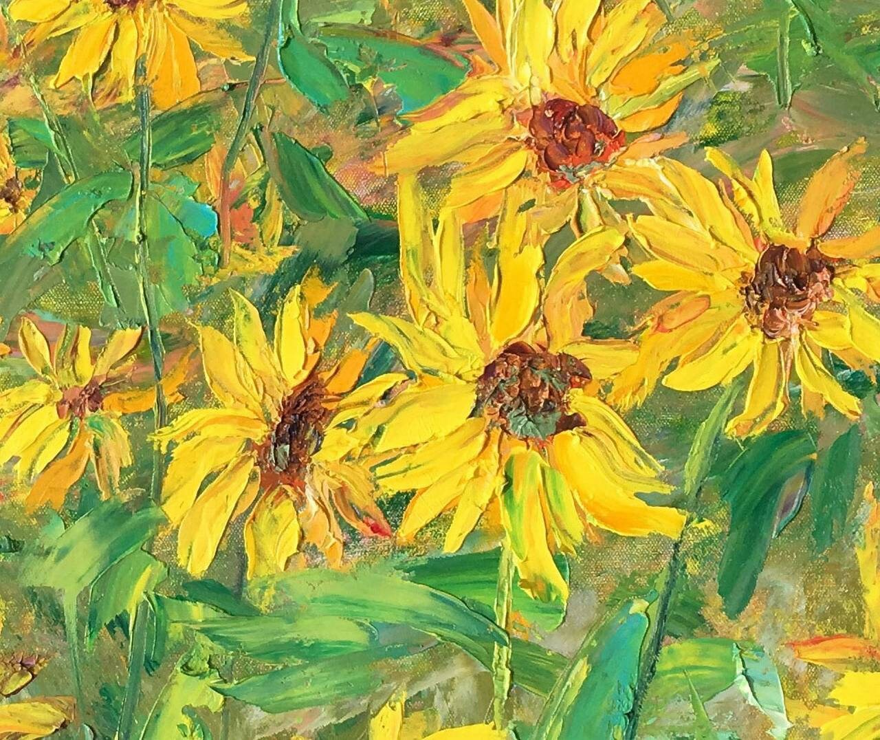 Flower Oil Painting, Large Abstract Painting, Modern Painting, Abstract Canvas Painting, Modern Wall Art, Floral Art, Living Room Art