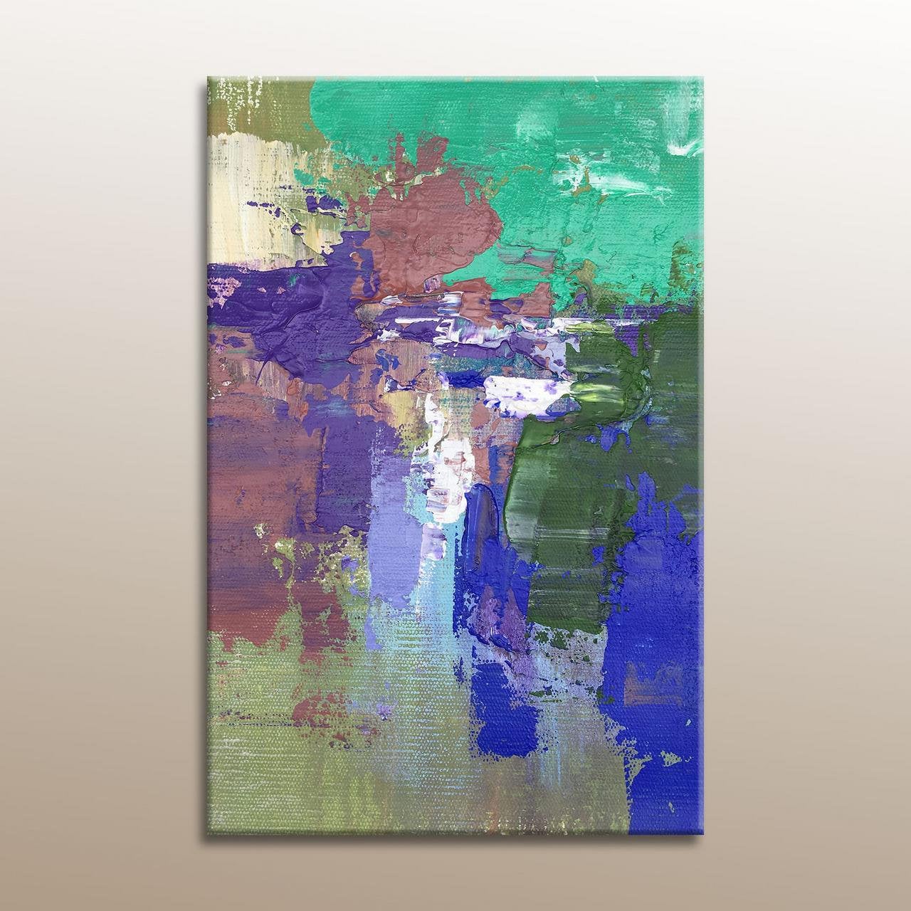 Abstract Painting, Rustic Wall Decor, Abstract Oil Painting, Original Artwork, Canvas Painting, Kitchen Decor, Small Art, Modern Art