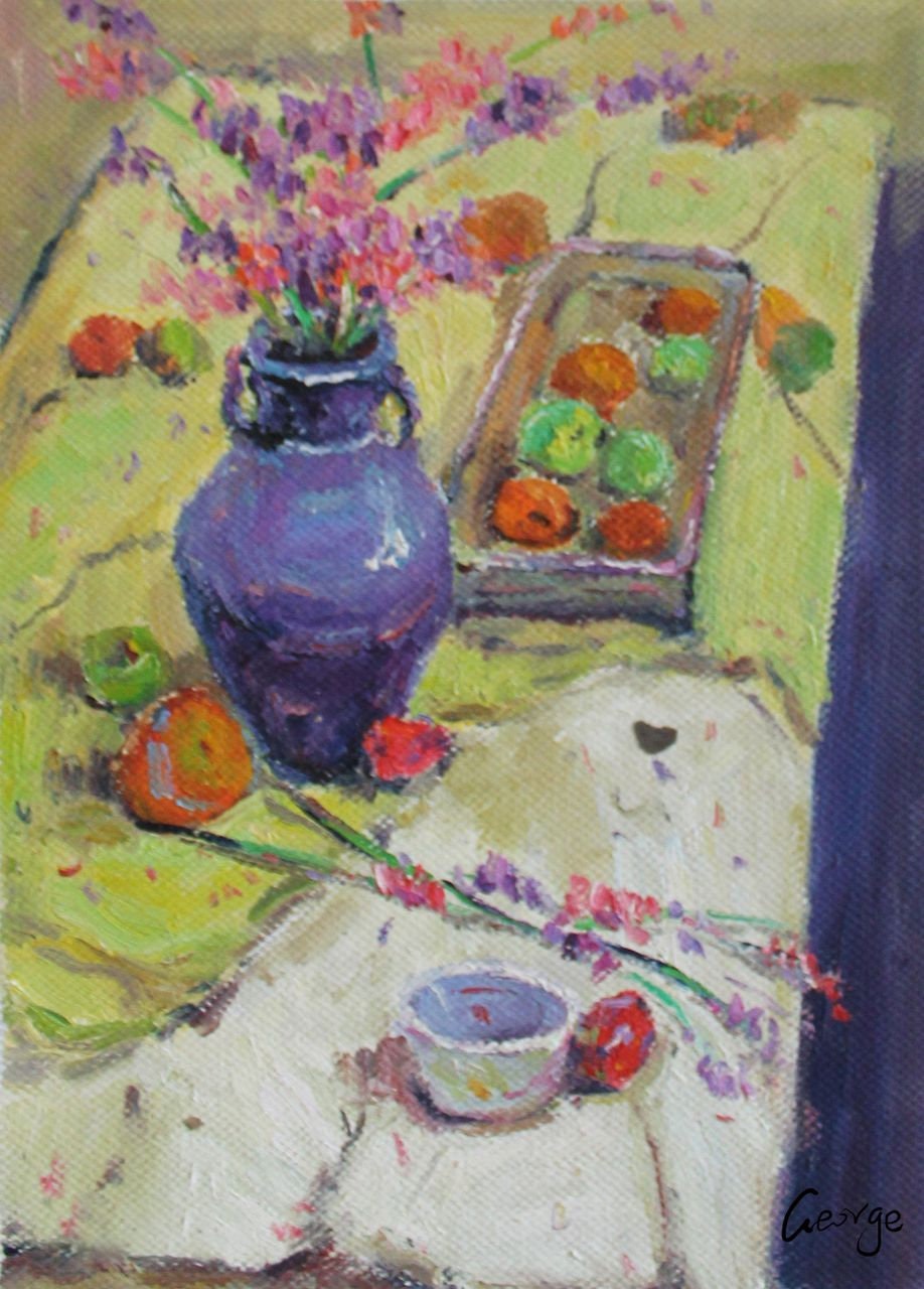 Still Life Oil Painting, Original Painting, Still Life Painting, Kitchen Decor, Small Canvas Art, Contemporary Art, Oil Painting Abstract