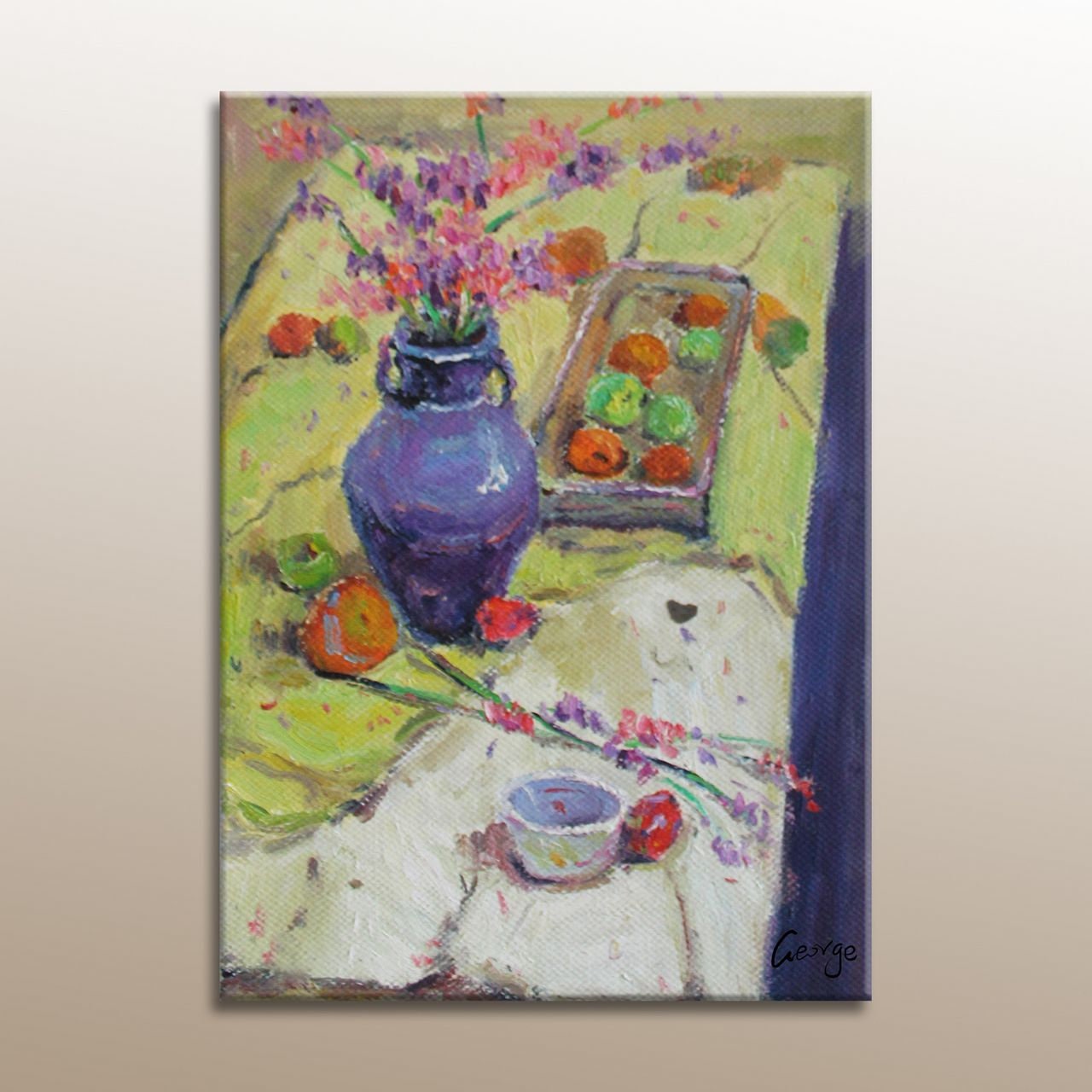 Still Life Oil Painting, Original Painting, Still Life Painting, Kitchen Decor, Small Canvas Art, Contemporary Art, Oil Painting Abstract