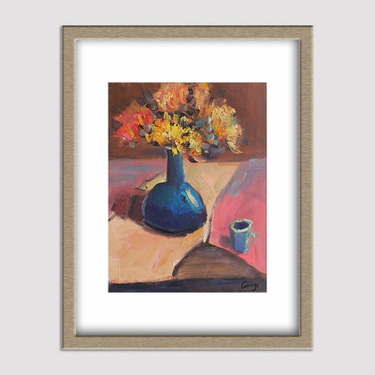 Oil Painting Still Life, Floral Painting, Original Abstract Art, Kitchen Wall Decor, Home Decor, Oil Painting Abstract, Canvas Art, 12x16