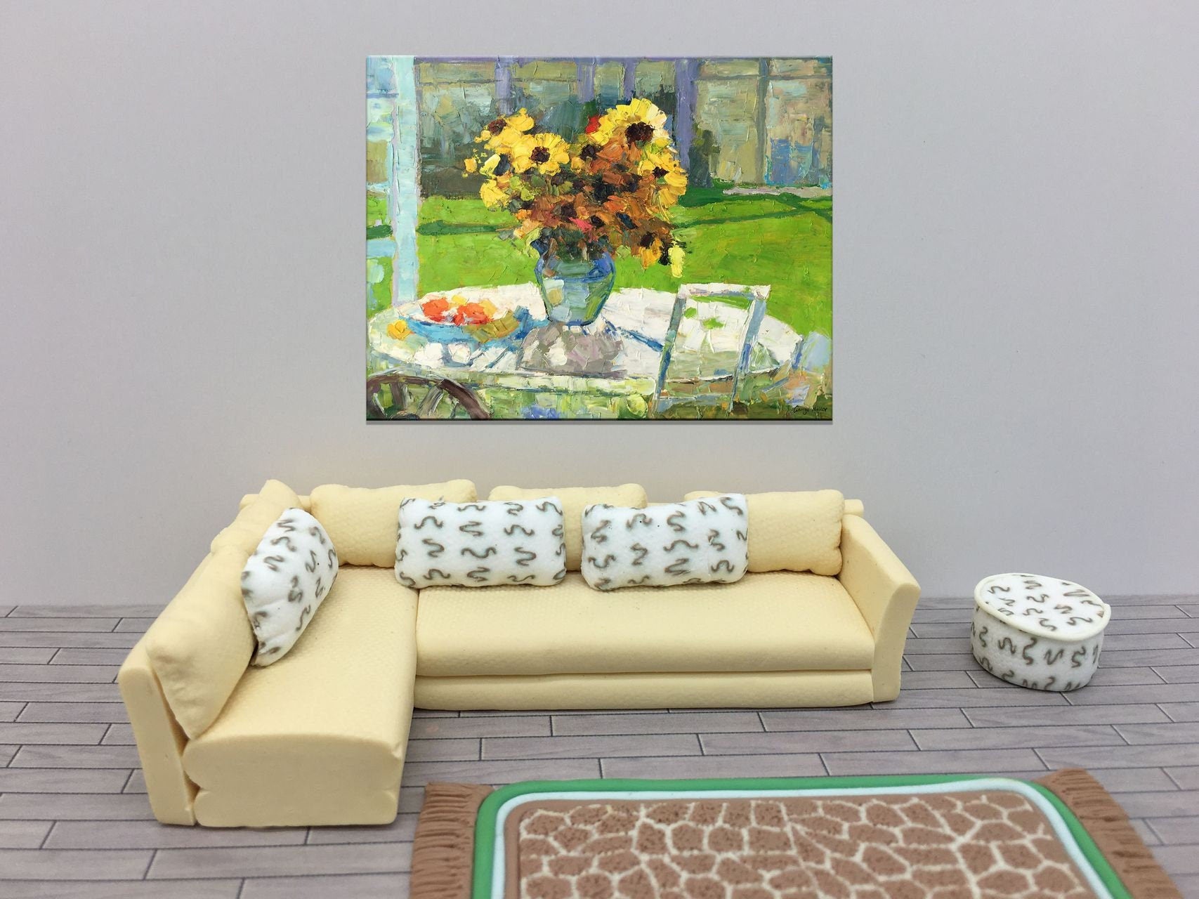 Flower Painting, Sunflowers Oil Painting, Original Art, Modern Art, Palette Knife Painting, Oil Painting, Abstract Flower Painting