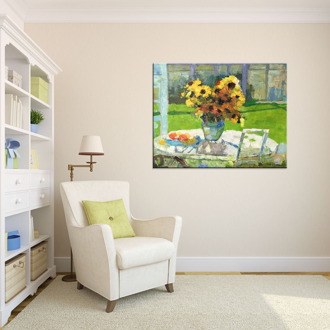 Flower Painting, Sunflowers Oil Painting, Original Art, Modern Art, Palette Knife Painting, Oil Painting, Abstract Flower Painting