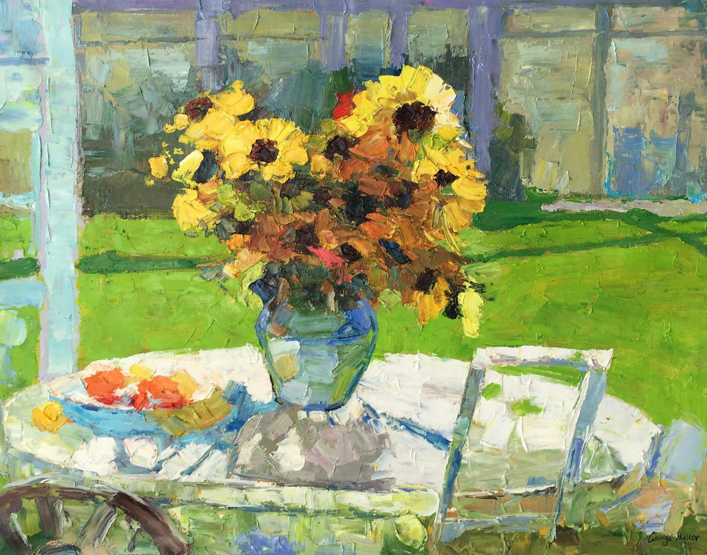 Flower Painting, Sunflowers Oil Painting, Original Art, Modern Art, Palette Knife Painting, Oil Painting, Abstract Flower Painting