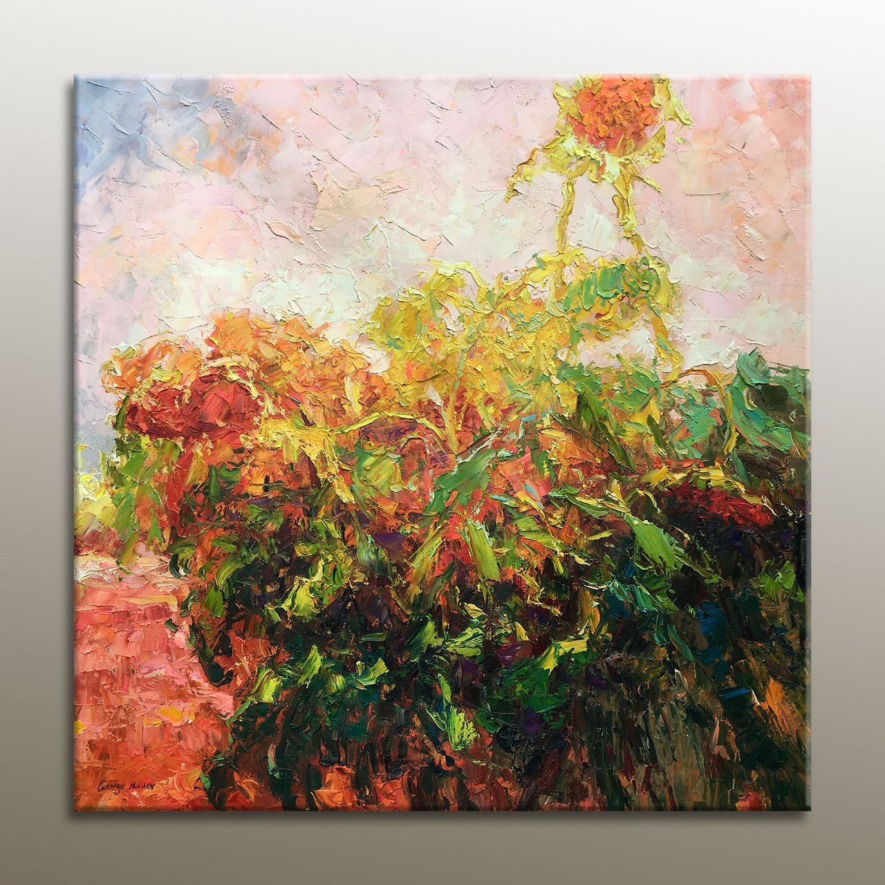 Original Abstract Painting, Canvas Painting, Contemporary Painting, Living Room Wall Decoration, Oil Painting Abstract, Floral Painting