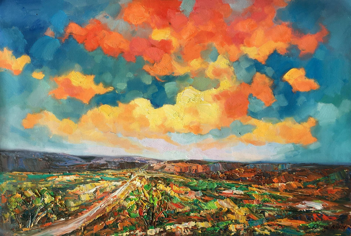 Abstract Landscape Oil Painting Skyscape, Canvas Art, Oil Painting, Abstract Landscape, Extra Large Abstract Painting, Modern Painting