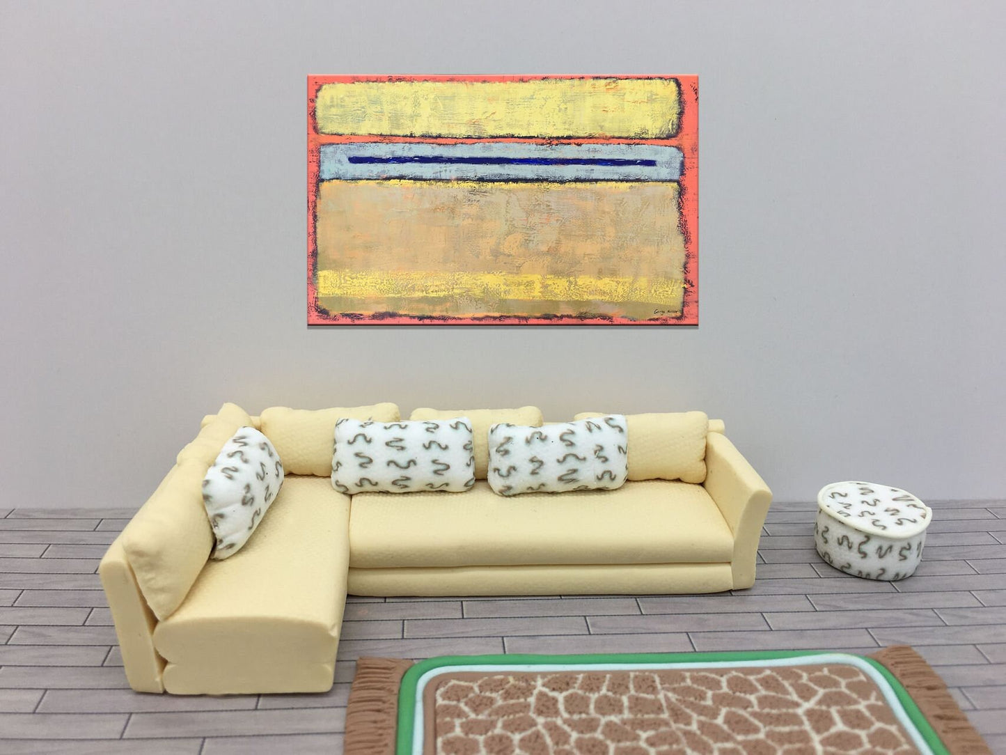 Art Painting -Abstract Painting, Original Oil Painting, Contemporary Painting, Canvas Wall Art, Canvas Art, Yellow, Pink, Large Abstract Art