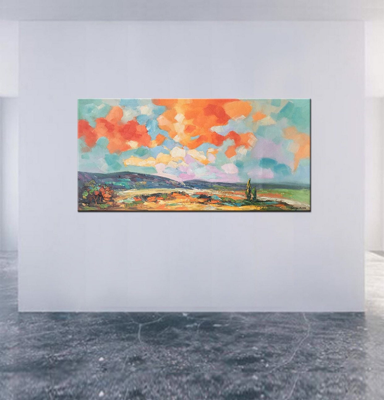 Canvas Art, Oil Painting Abstract, Living Room Art, Modern Painting, Abstract Wall Art, Oil Painting Original, Large Abstract Painting, 48"