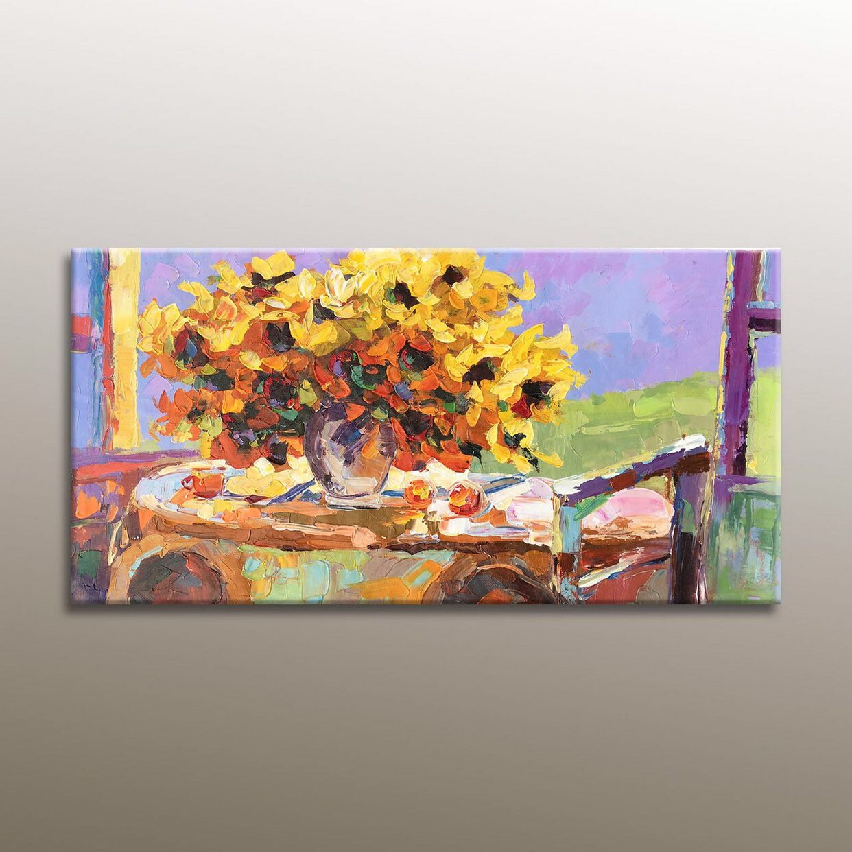 Canvas Painting, Sunflowers Flower Art, Original Abstract Painting, Abstract Wall Art, Contemporary Art, Bedroom Art, Large Abstract Art
